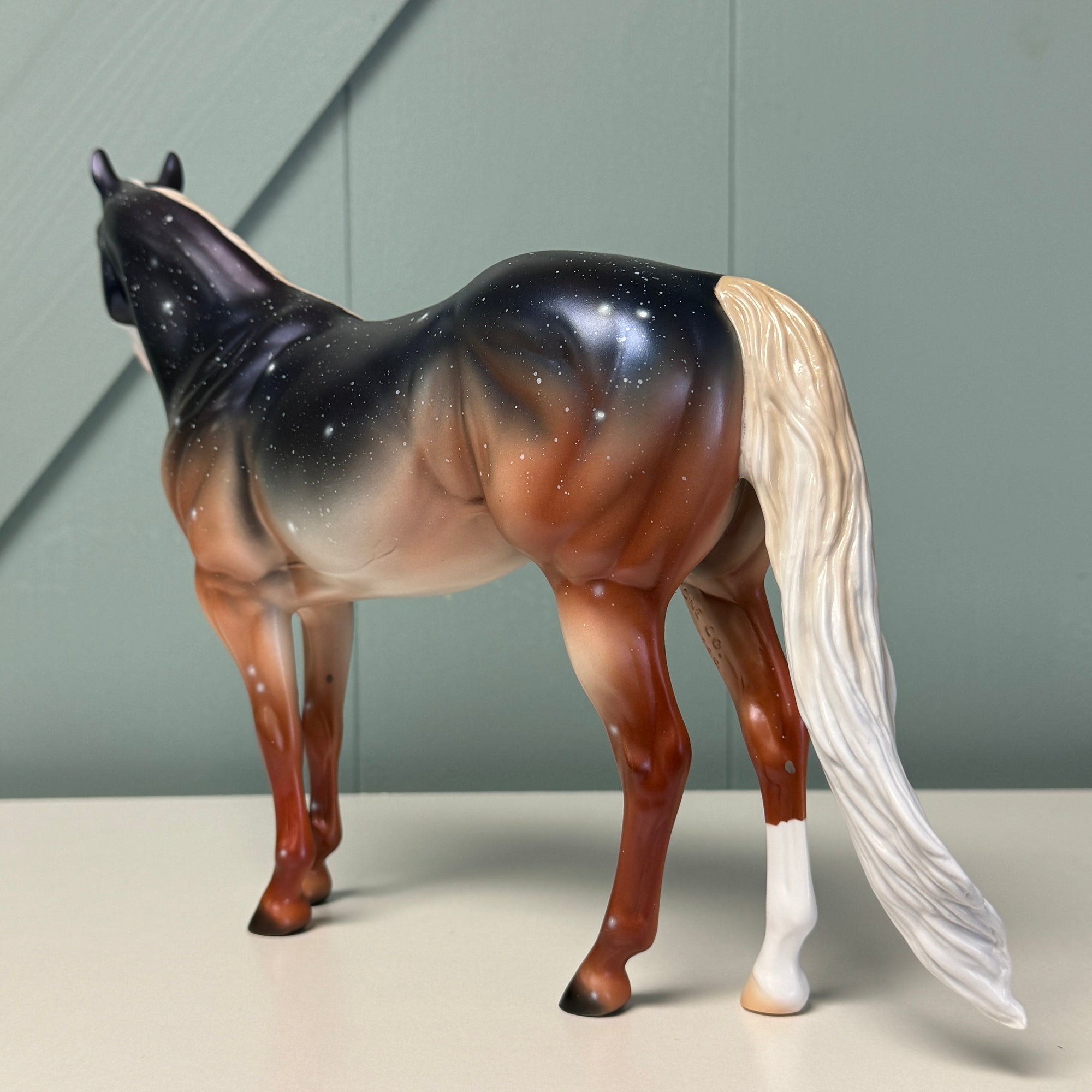 Gently Kissed - OOAK Housed Within the Heart Series LE-15 Run Deco ISH By Ellen Robbins EQ24 Based on Art of the Horse Literature Submission By Erin Verscheure