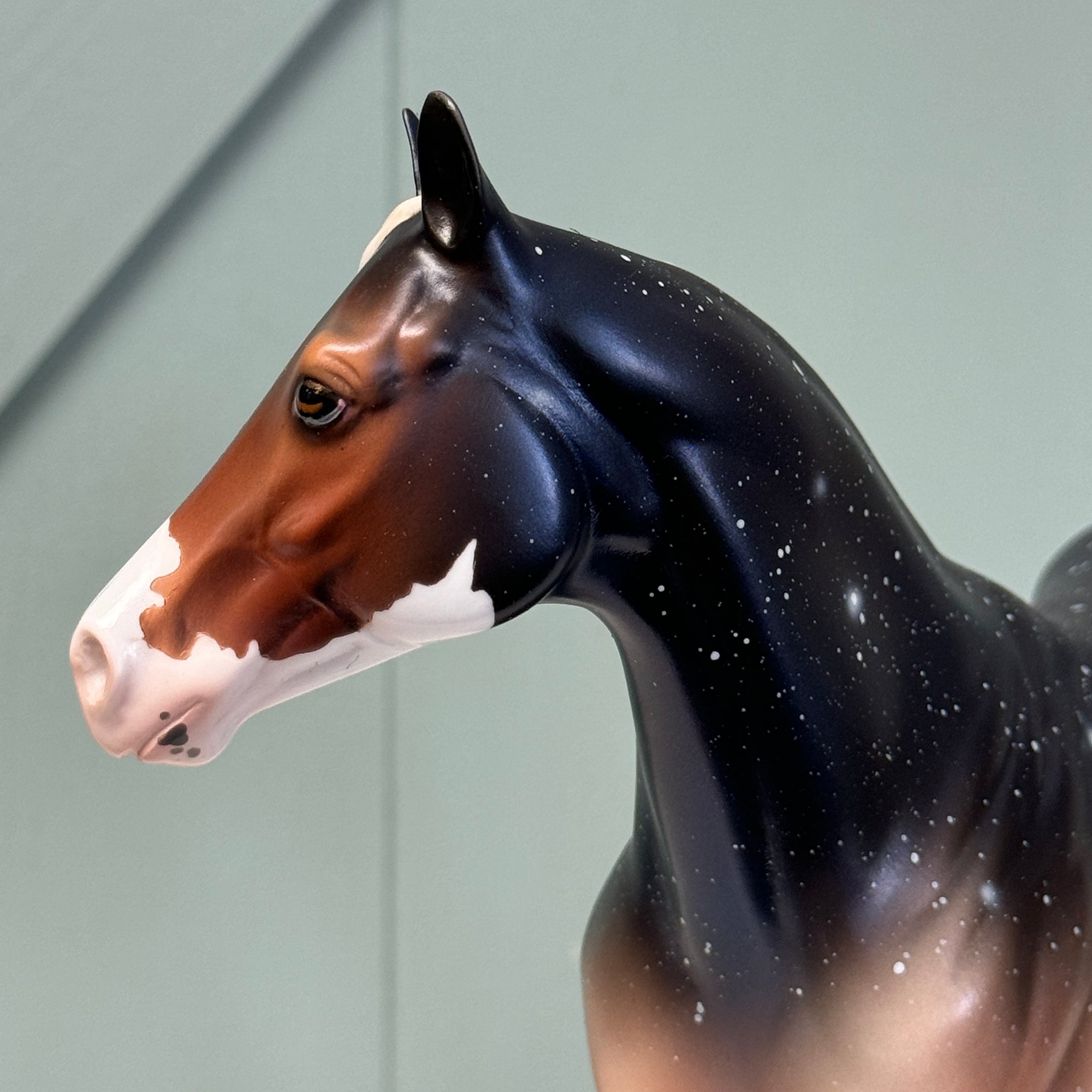 Gently Kissed - OOAK Housed Within the Heart Series LE-15 Run Deco ISH By Ellen Robbins EQ24 Based on Art of the Horse Literature Submission By Erin Verscheure