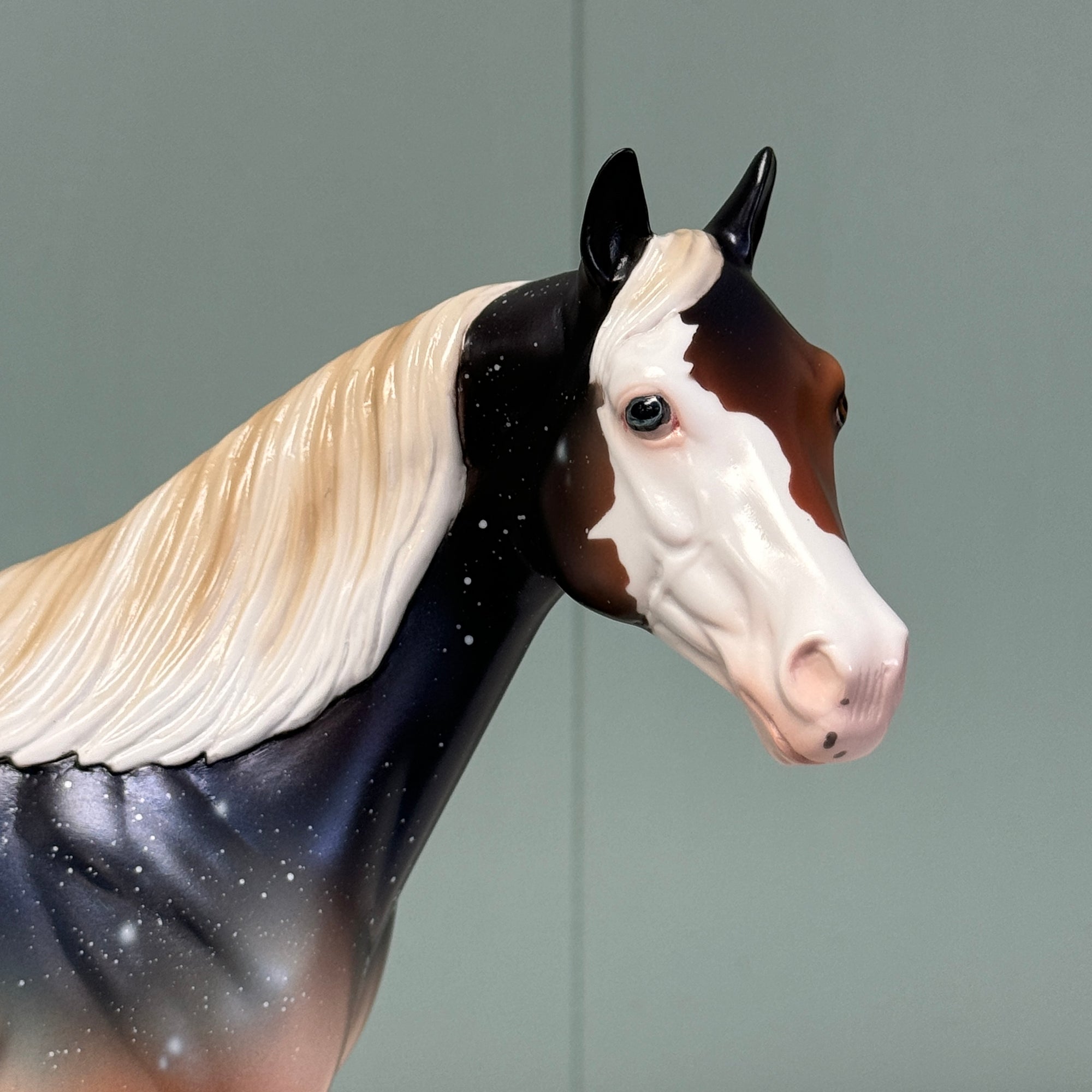 Gently Kissed - OOAK Housed Within the Heart Series LE-15 Run Deco ISH By Ellen Robbins EQ24 Based on Art of the Horse Literature Submission By Erin Verscheure