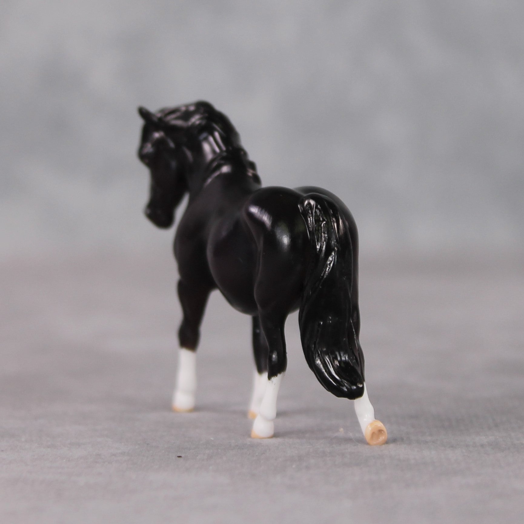 "Waffles" OOAK Custom Shaded Black Pony Chip By Kristin Cermele - Gemstone Series