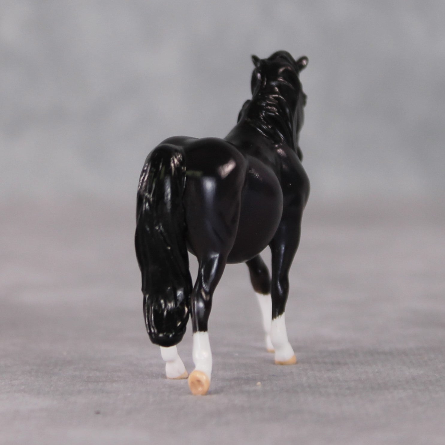 "Waffles" OOAK Custom Shaded Black Pony Chip By Kristin Cermele - Gemstone Series