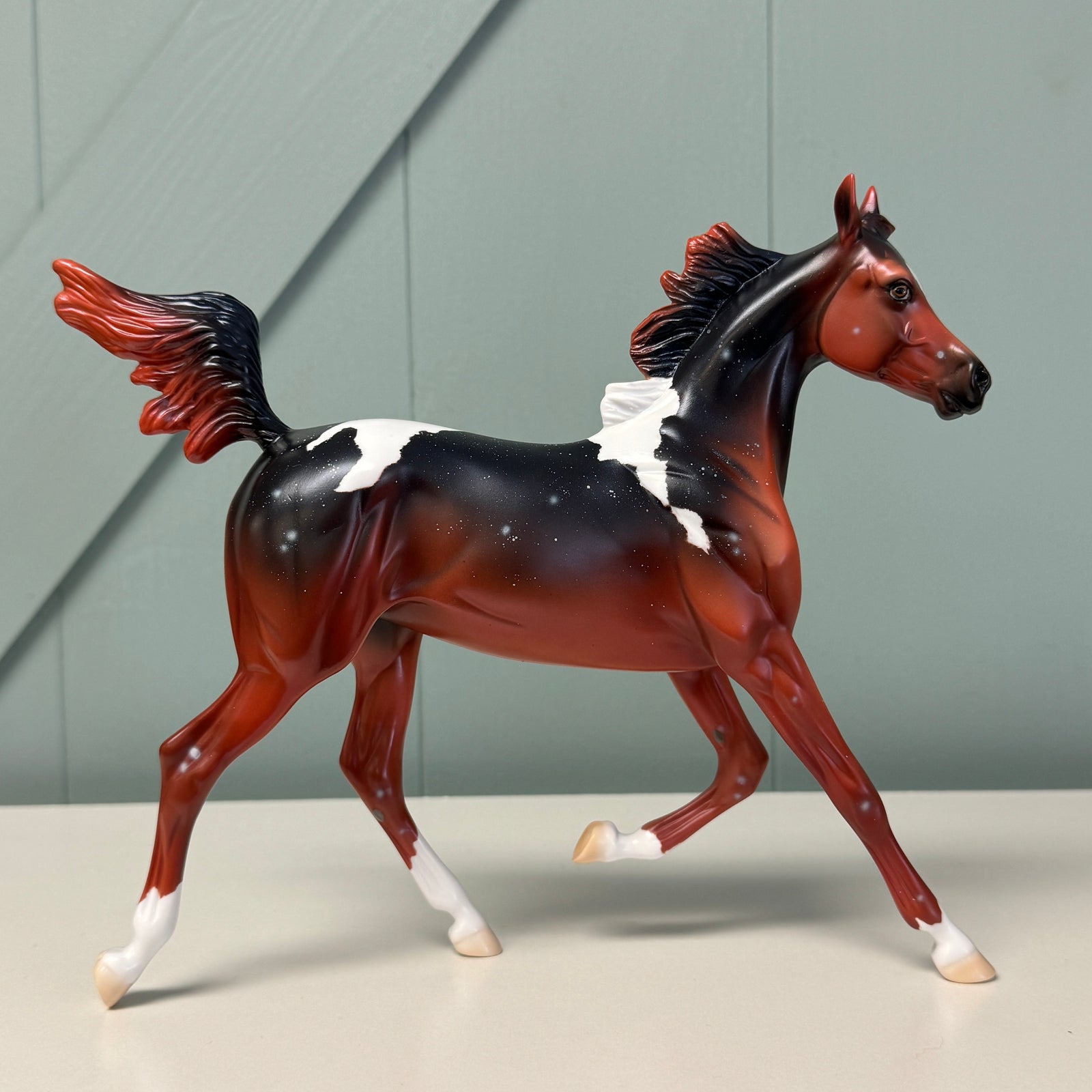 Rhythmic- OOAK Housed Within the Heart Series LE-15 Run Deco Yearling By Ellen Robbins EQ24 Based on Art of the Horse Literature Submission By Erin Verscheure