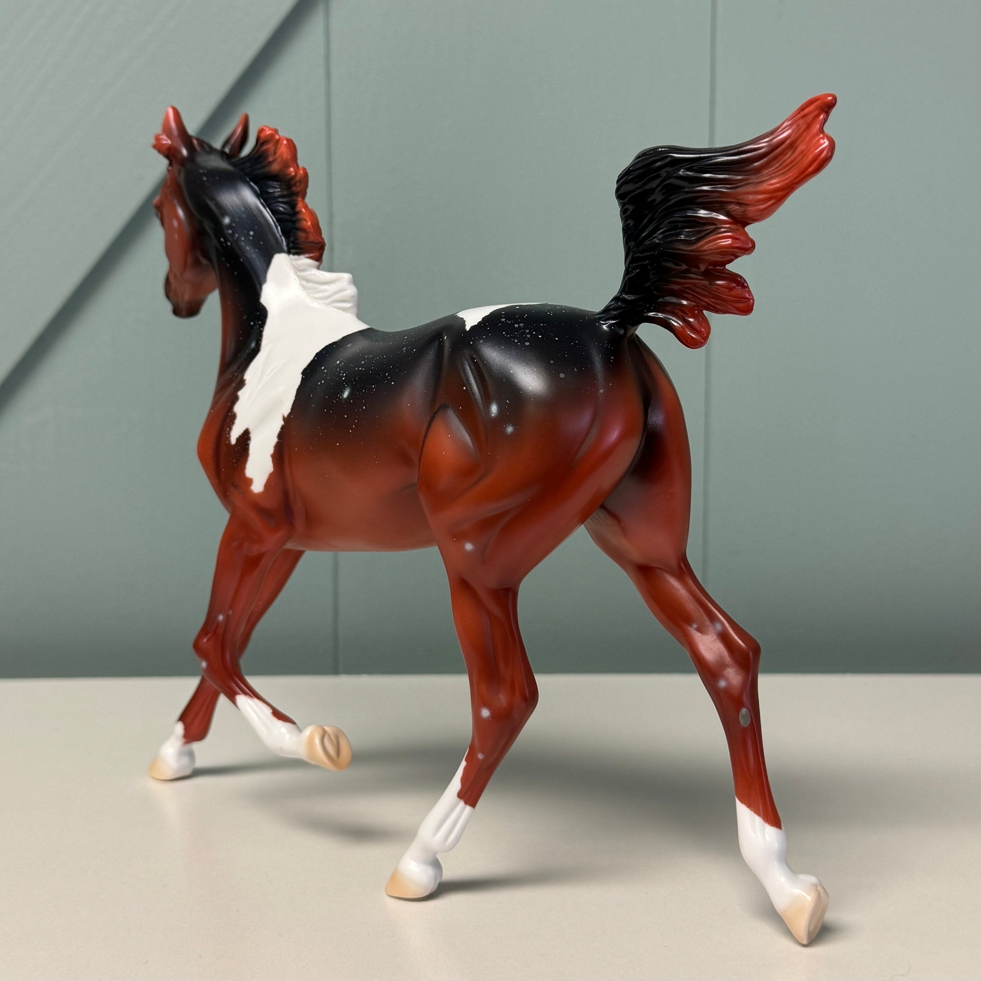 Rhythmic- OOAK Housed Within the Heart Series LE-15 Run Deco Yearling By Ellen Robbins EQ24 Based on Art of the Horse Literature Submission By Erin Verscheure