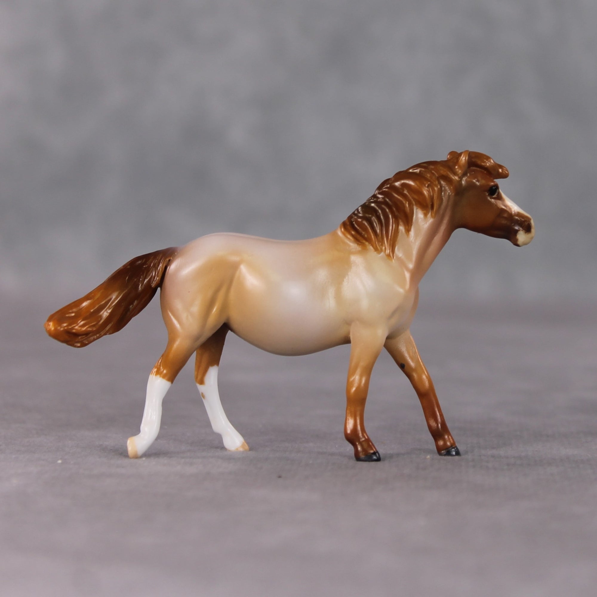 "Ambiguous Pie" OOAK Custom Chestnut Roan Pony Chip By Kristin Cermele - Gemstone Series