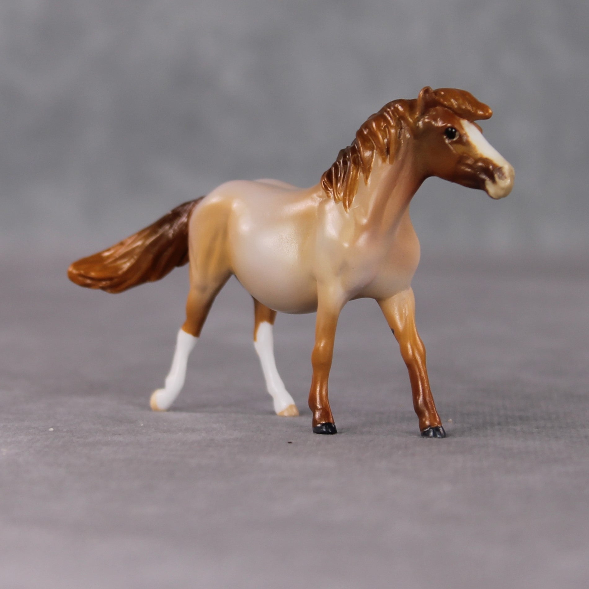"Ambiguous Pie" OOAK Custom Chestnut Roan Pony Chip By Kristin Cermele - Gemstone Series
