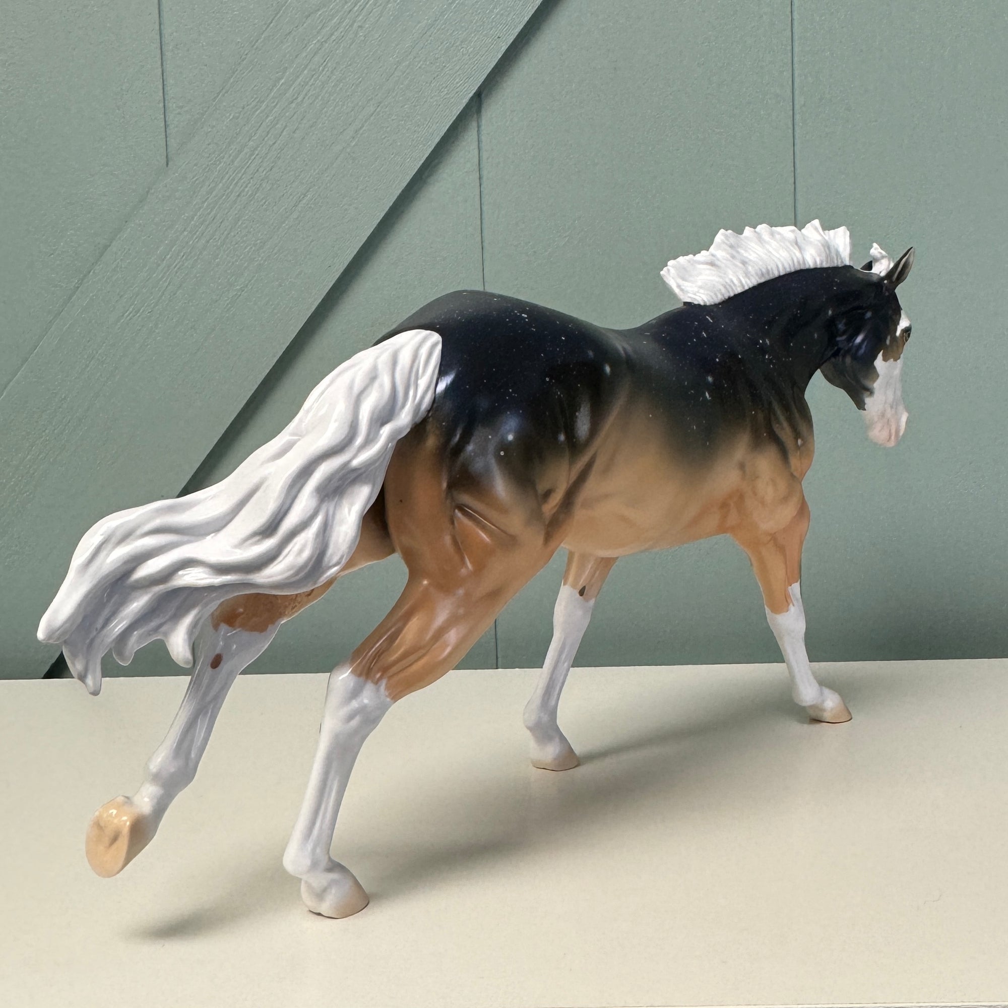 Starry Creature - OOAK Housed Within the Heart Series LE-15 Run Deco Running Stock Horse  By Ellen Robbins EQ24 Based on Art of the Horse Literature Submission By Erin Verscheure