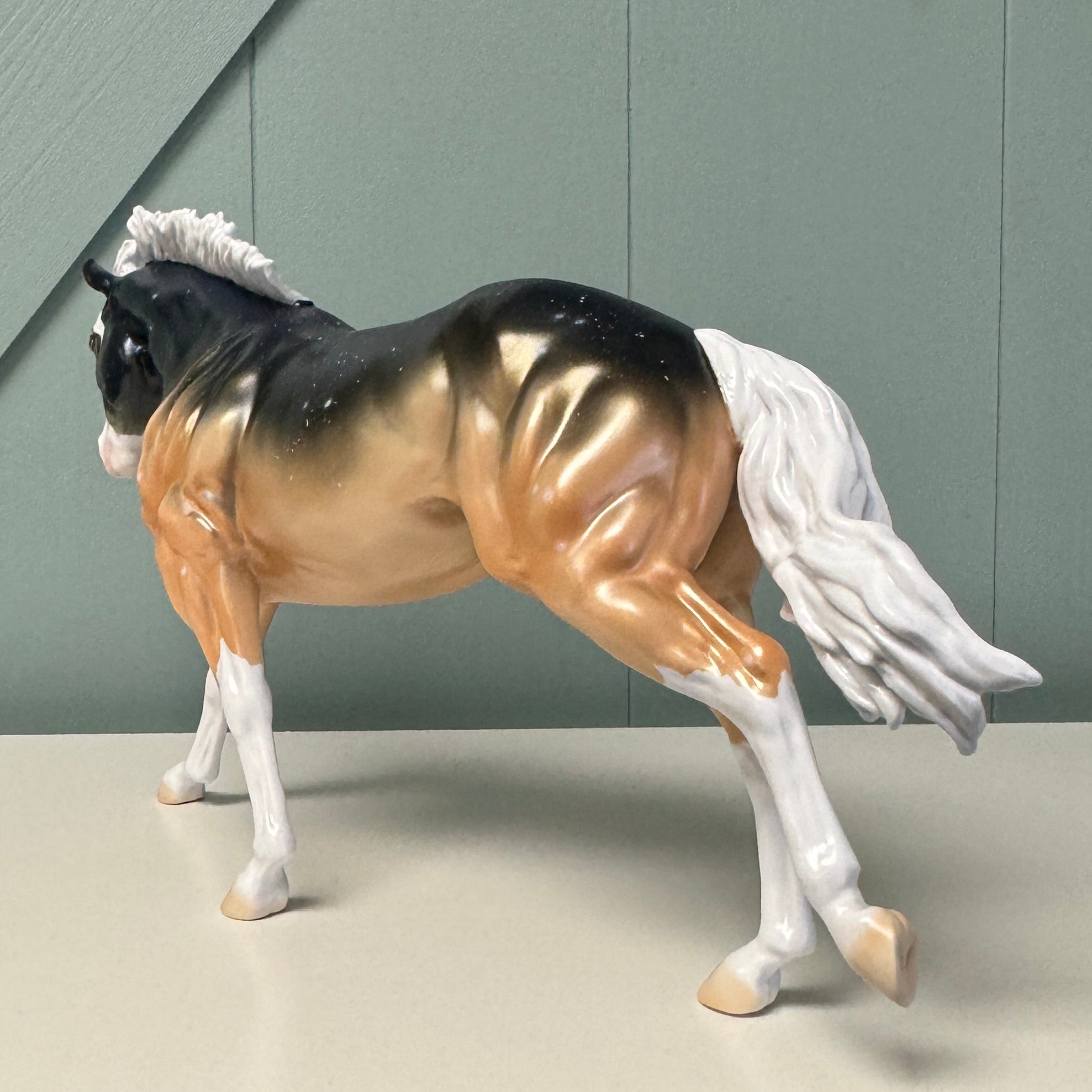 Starry Creature - OOAK Housed Within the Heart Series LE-15 Run Deco Running Stock Horse  By Ellen Robbins EQ24 Based on Art of the Horse Literature Submission By Erin Verscheure