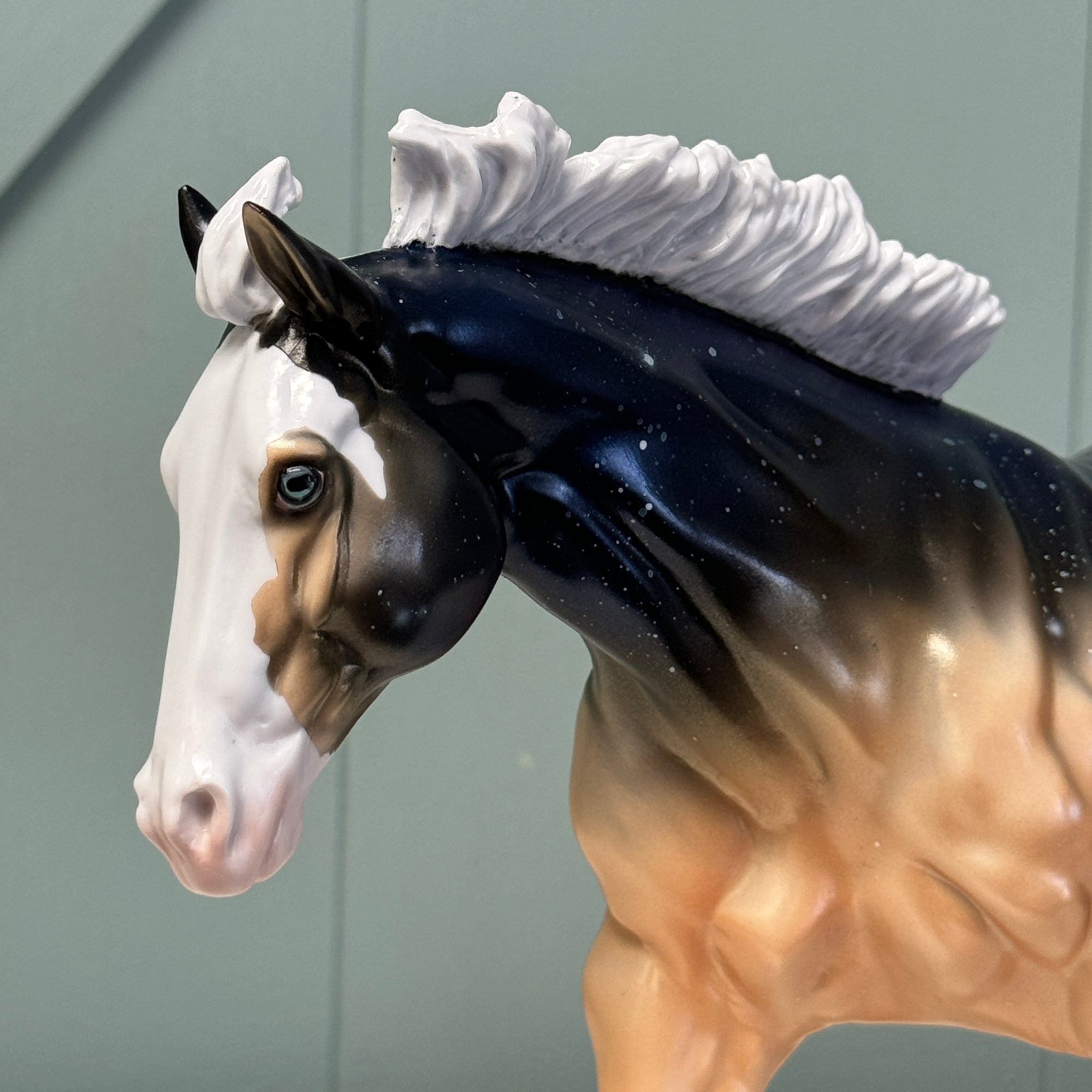 Starry Creature - OOAK Housed Within the Heart Series LE-15 Run Deco Running Stock Horse  By Ellen Robbins EQ24 Based on Art of the Horse Literature Submission By Erin Verscheure