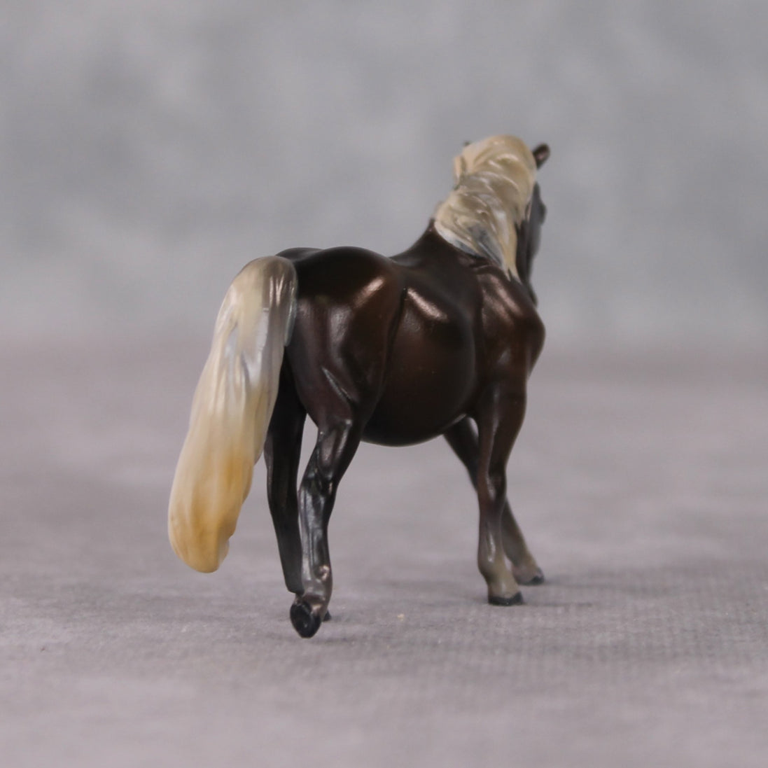 "Tortellini" OOAK Custom Silver Black Pony Chip By Kristen Cermele - Gemstone Series