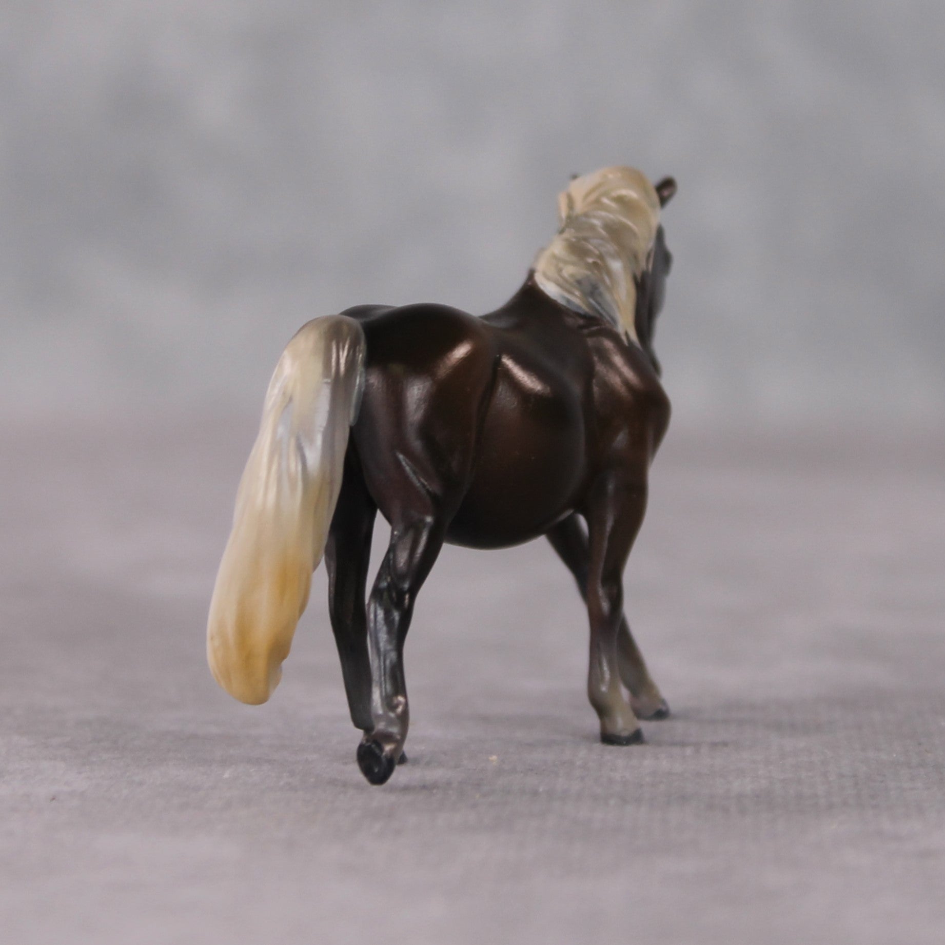 "Tortellini" OOAK Custom Silver Black Pony Chip By Kristin Cermele - Gemstone Series