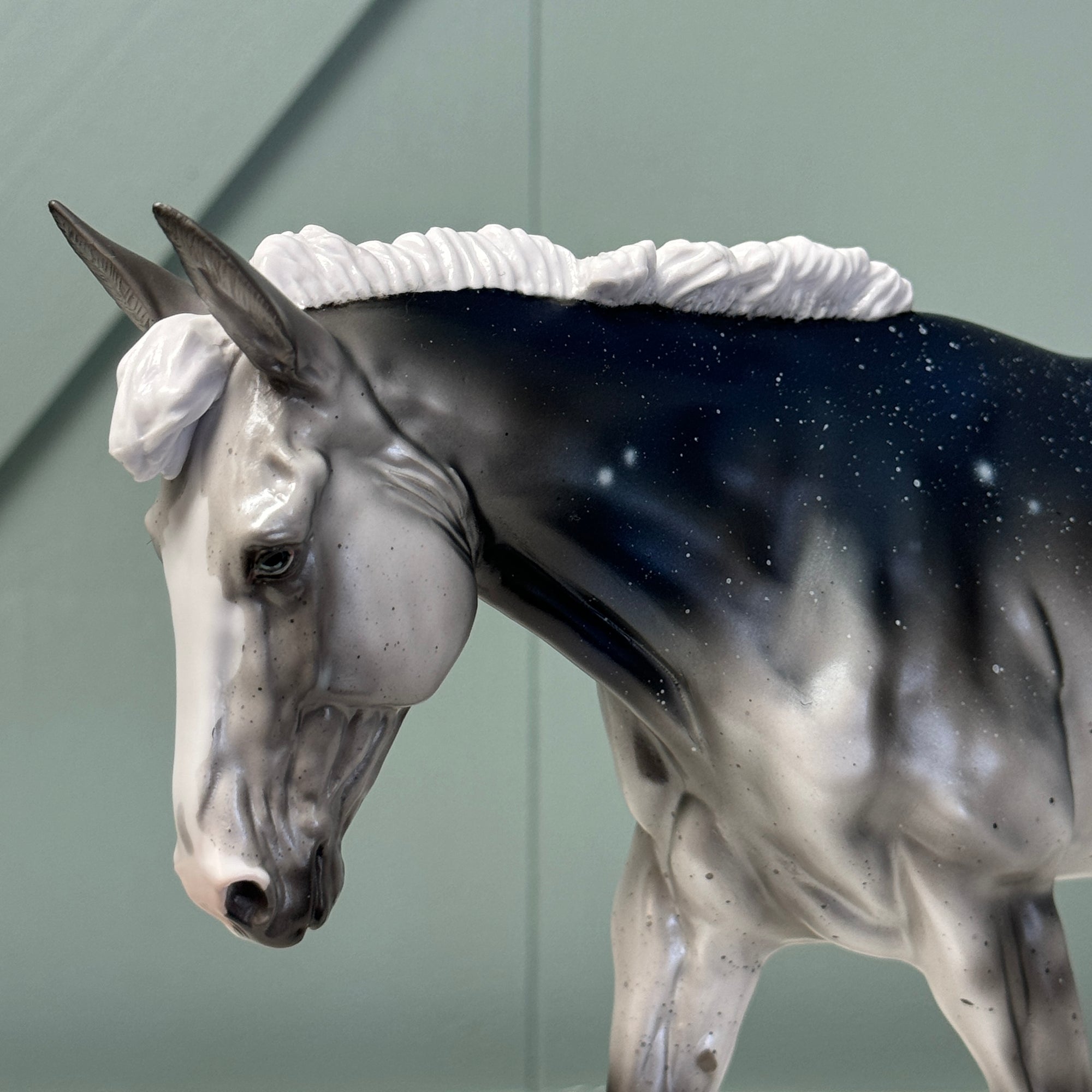 Serenade - OOAK Housed Within the Heart Series LE-15 Run Deco Mule By Ellen Robbins EQ24 Based on Art of the Horse Literature Submission By Erin Verscheure