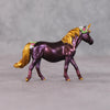 Este&#39;s Sister OOAK Custom Dark Shimmery Plum Unicorn Pony Chip By Kristin Cermele - Gemstone Series