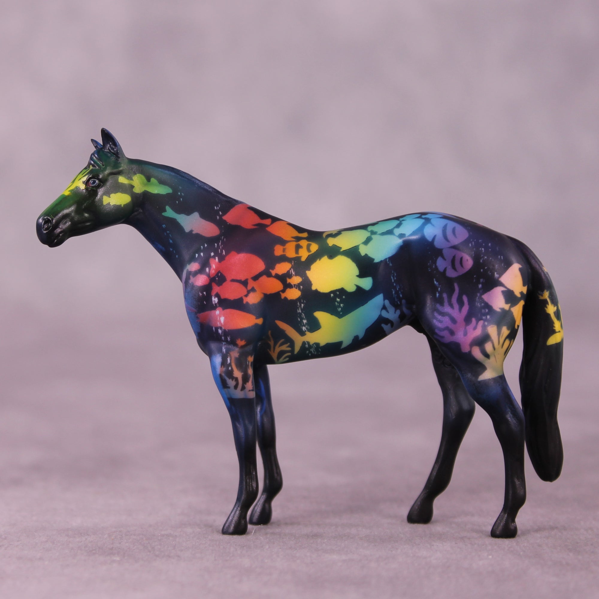 Rainbow Reef OOAK Stock Horse Chip by Kike Duarte SCD25