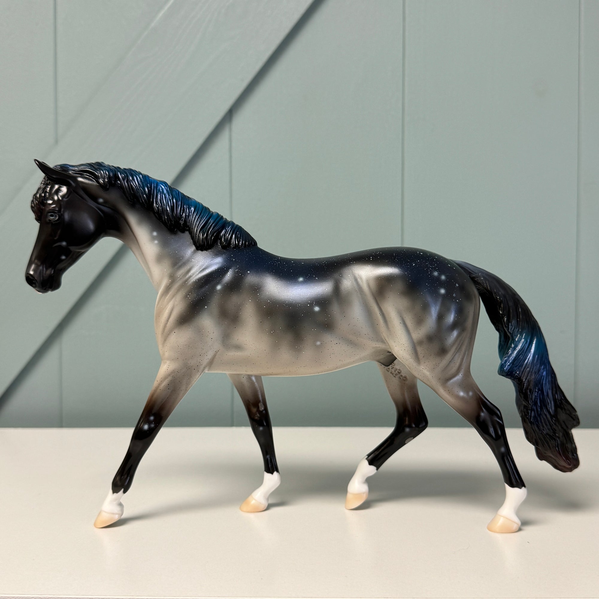 Overcome - OOAK Housed Within the Heart Series LE-15 Run Deco Pony By Ellen Robbins EQ24 Based on Art of the Horse Literature Submission By Erin Verscheure