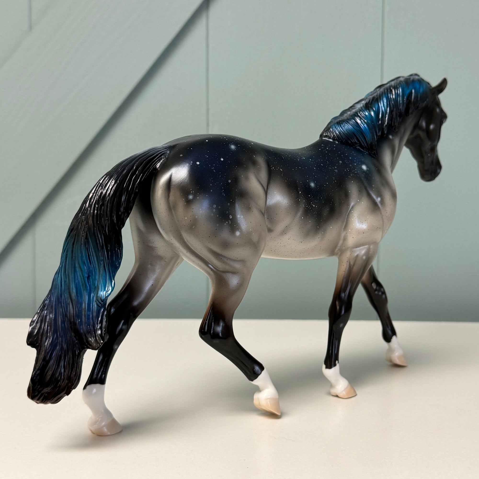 Overcome - OOAK Housed Within the Heart Series LE-15 Run Deco Pony By Ellen Robbins EQ24 Based on Art of the Horse Literature Submission By Erin Verscheure