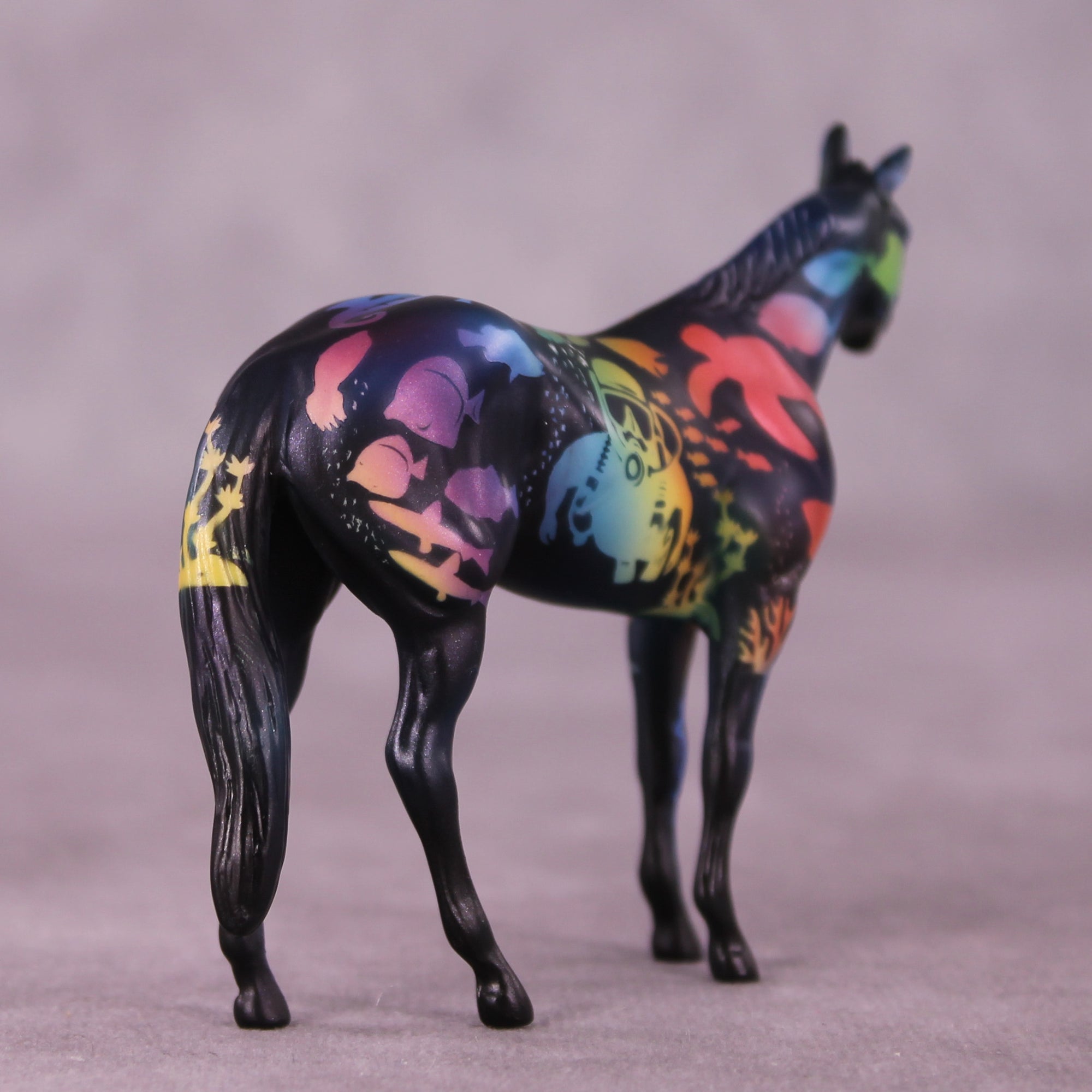 Rainbow Reef OOAK Stock Horse Chip by Kike Duarte SCD25