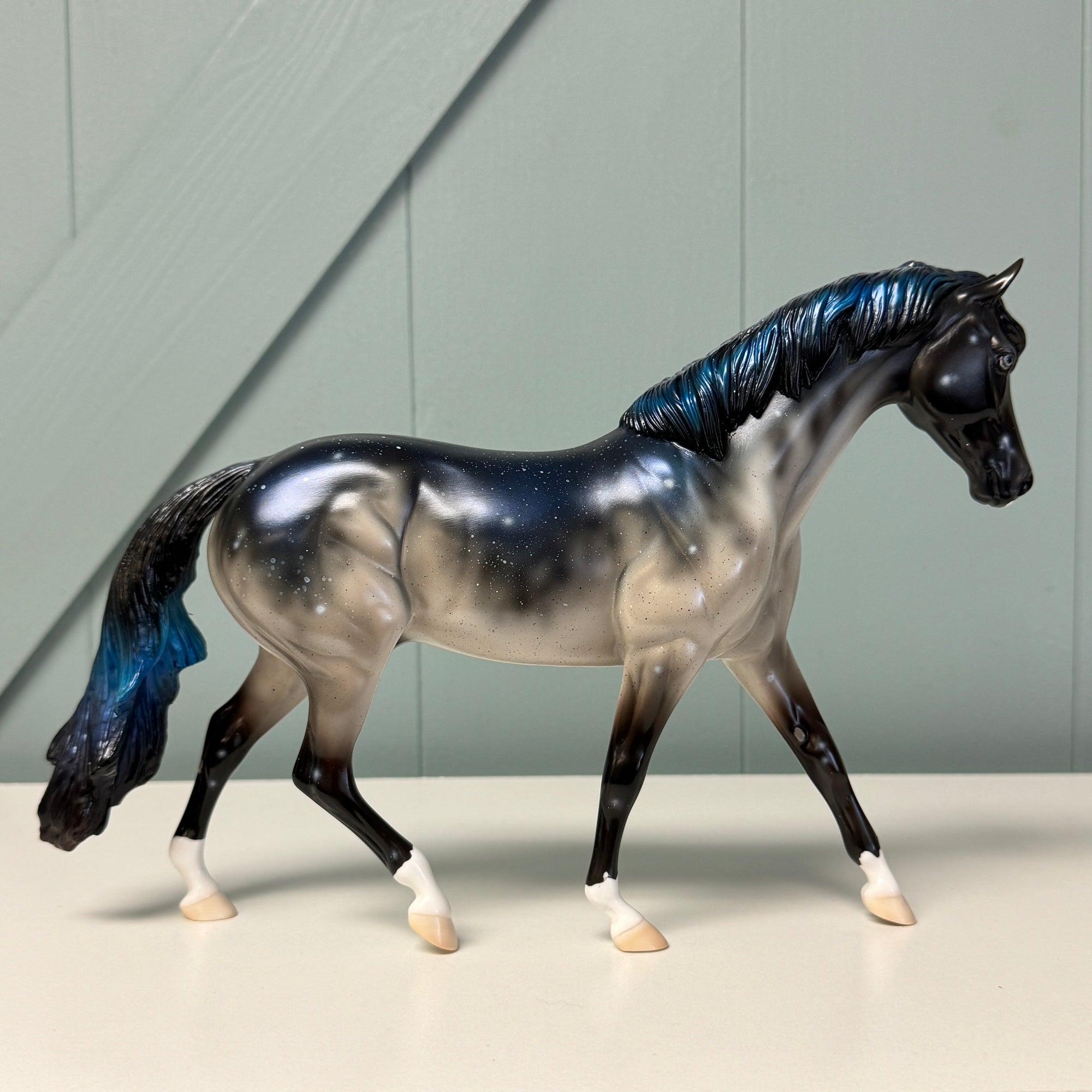 Overcome - OOAK Housed Within the Heart Series LE-15 Run Deco Pony By Ellen Robbins EQ24 Based on Art of the Horse Literature Submission By Erin Verscheure