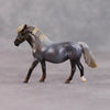 Funnel Cake OOAK Silver Black Roan Pony Chip By Kristin Cermele - Gemstone Series