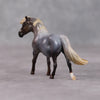 Funnel Cake OOAK Silver Black Roan Pony Chip By Kristin Cermele - Gemstone Series