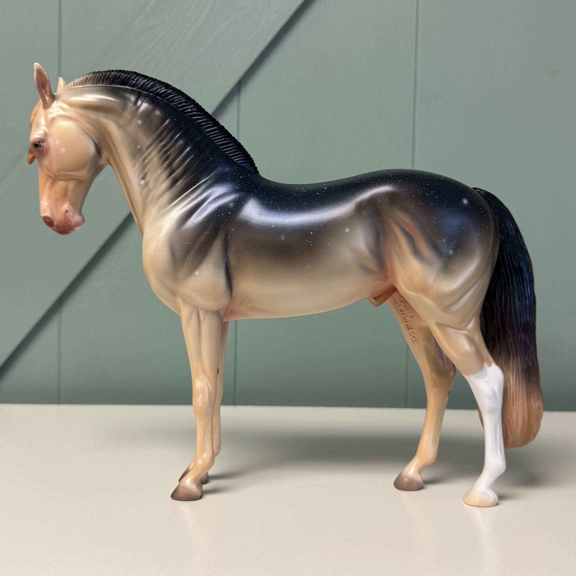 Stars Rain Down - OOAK Housed Within the Heart Series LE-15 Run Deco andalusian By Ellen Robbins EQ24 Based on Art of the Horse Literature Submission By Erin Verscheure