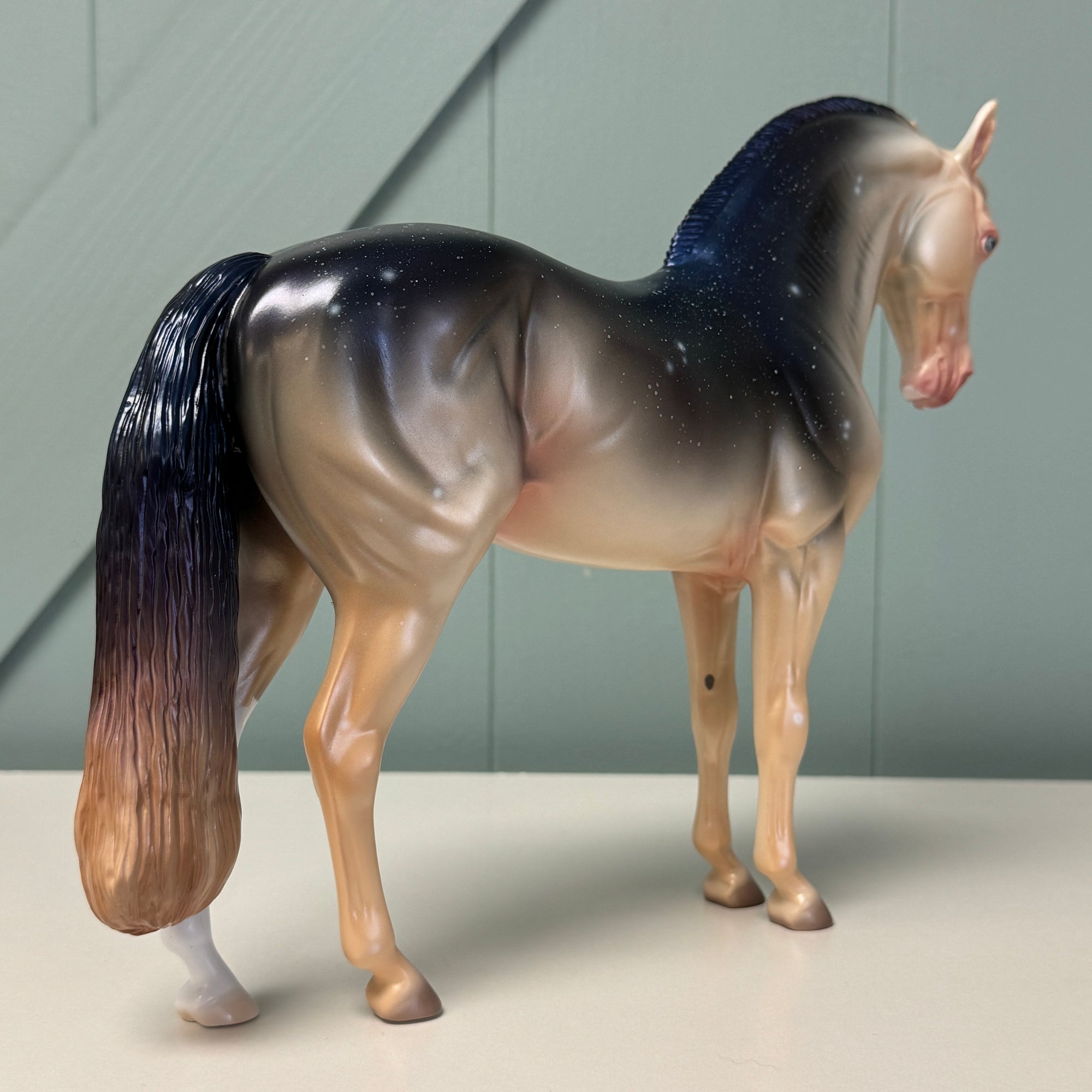 Stars Rain Down - OOAK Housed Within the Heart Series LE-15 Run Deco andalusian By Ellen Robbins EQ24 Based on Art of the Horse Literature Submission By Erin Verscheure