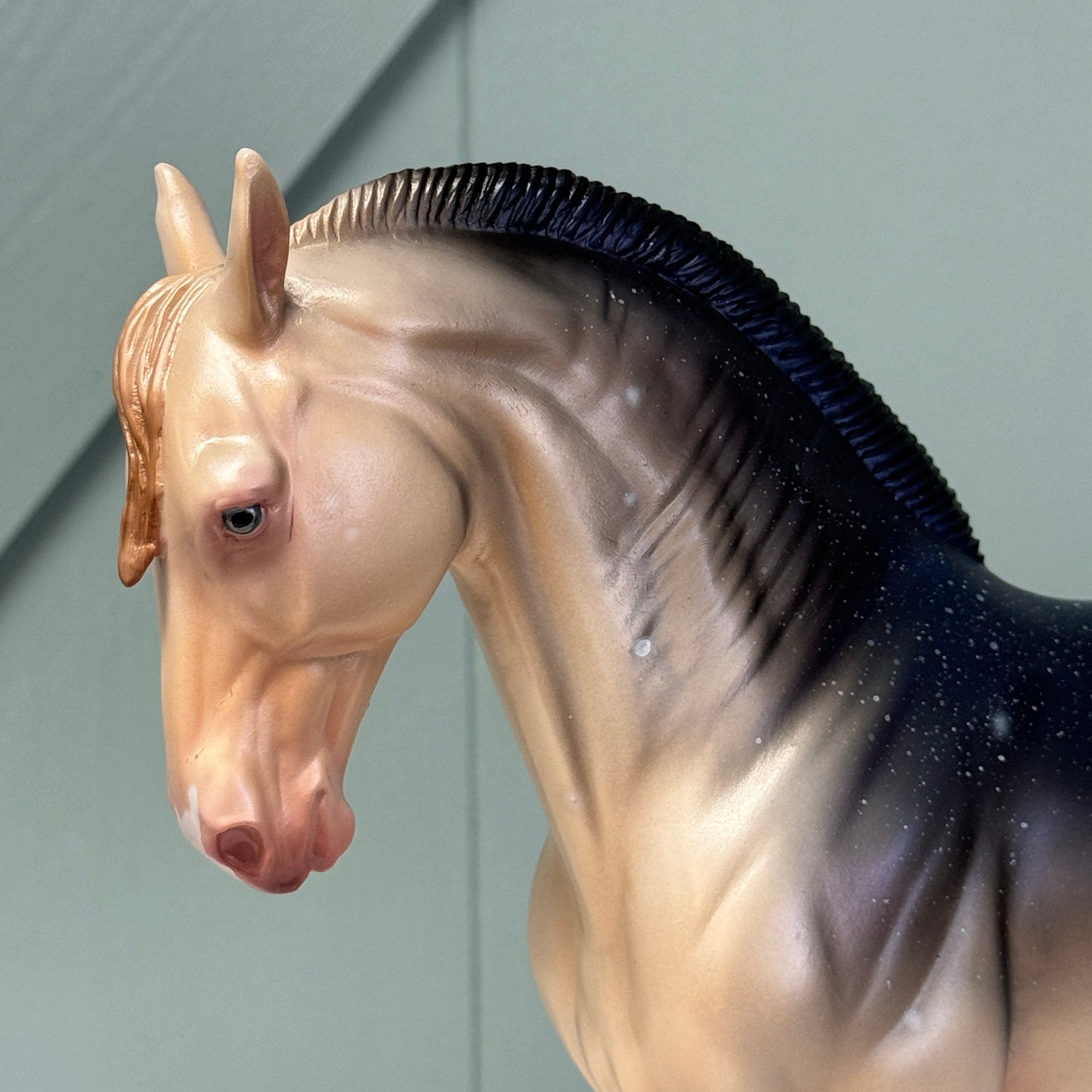 Stars Rain Down - OOAK Housed Within the Heart Series LE-15 Run Deco andalusian By Ellen Robbins EQ24 Based on Art of the Horse Literature Submission By Erin Verscheure