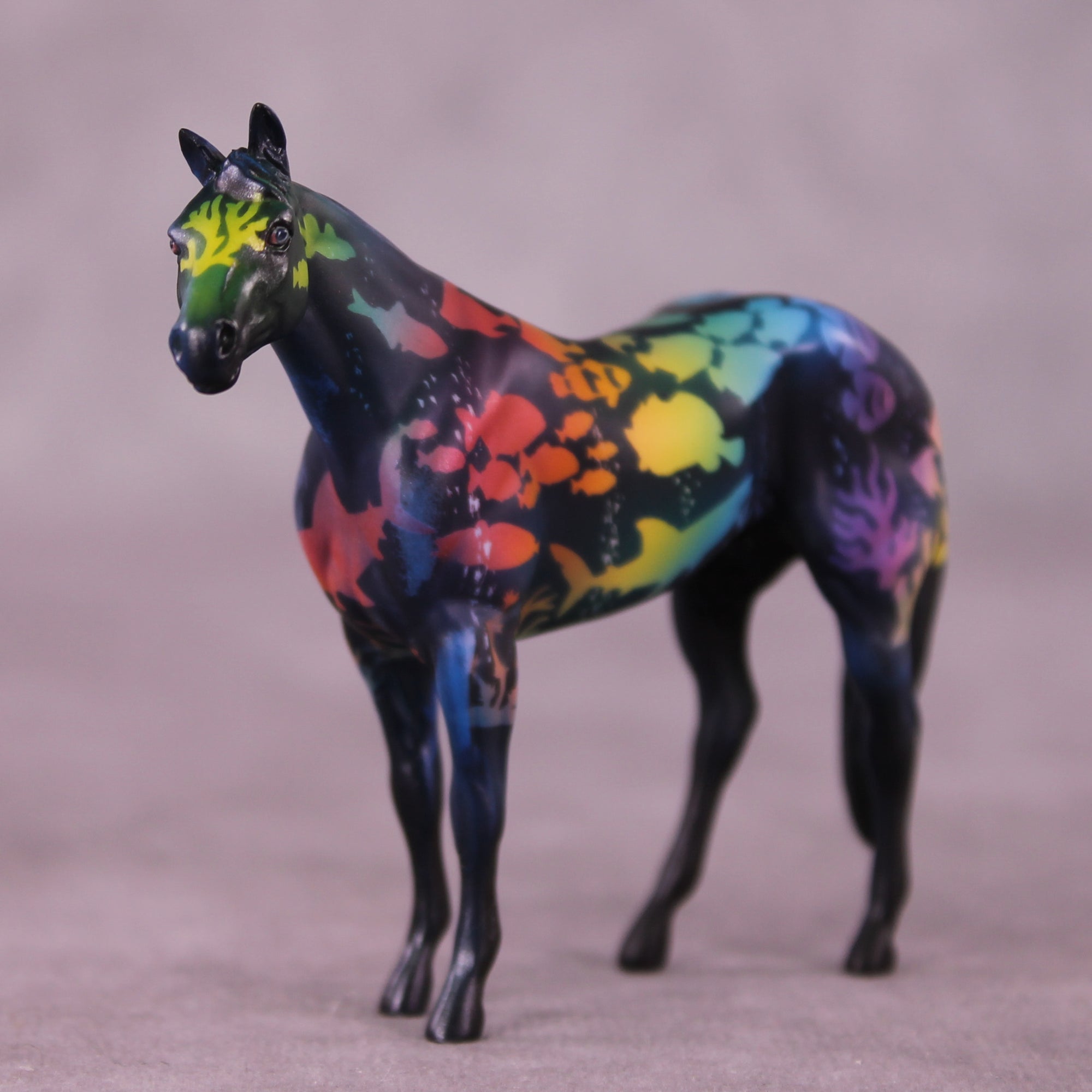 Rainbow Reef OOAK Stock Horse Chip by Kike Duarte SCD25
