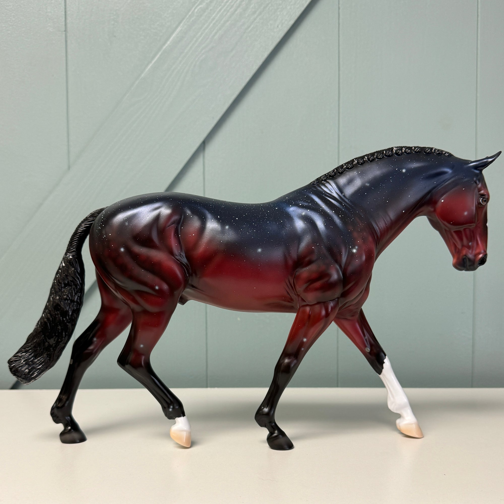 Not Alone - OOAK Housed Within the Heart Series LE-15 Run Deco Irish Draught By Ellen Robbins EQ24 Based on Art of the Horse Literature Submission By Erin Verscheure