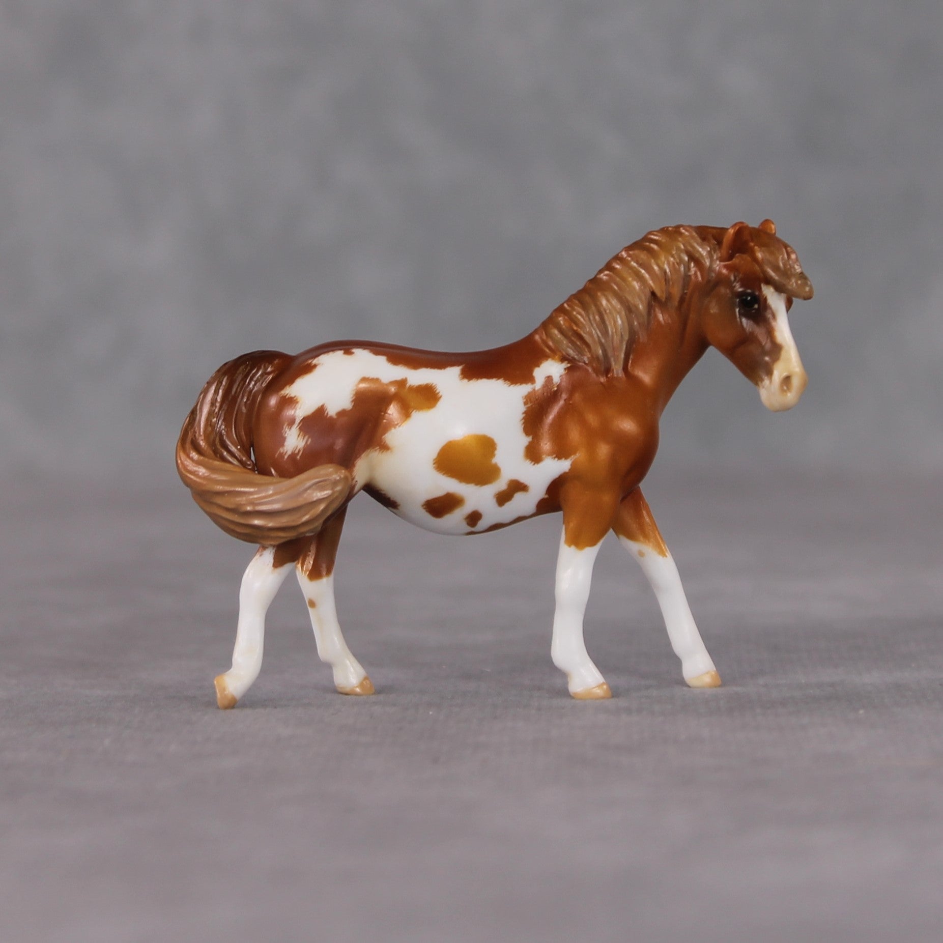 "Surprise Raisin" OOAK Custom Chestnut Overo Pony Chip By Kristin Cermele - Gemstone Series