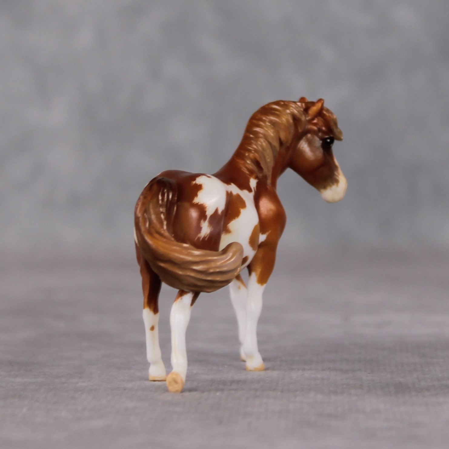 "Surprise Raisin" OOAK Custom Chestnut Overo Pony Chip By Kristin Cermele - Gemstone Series