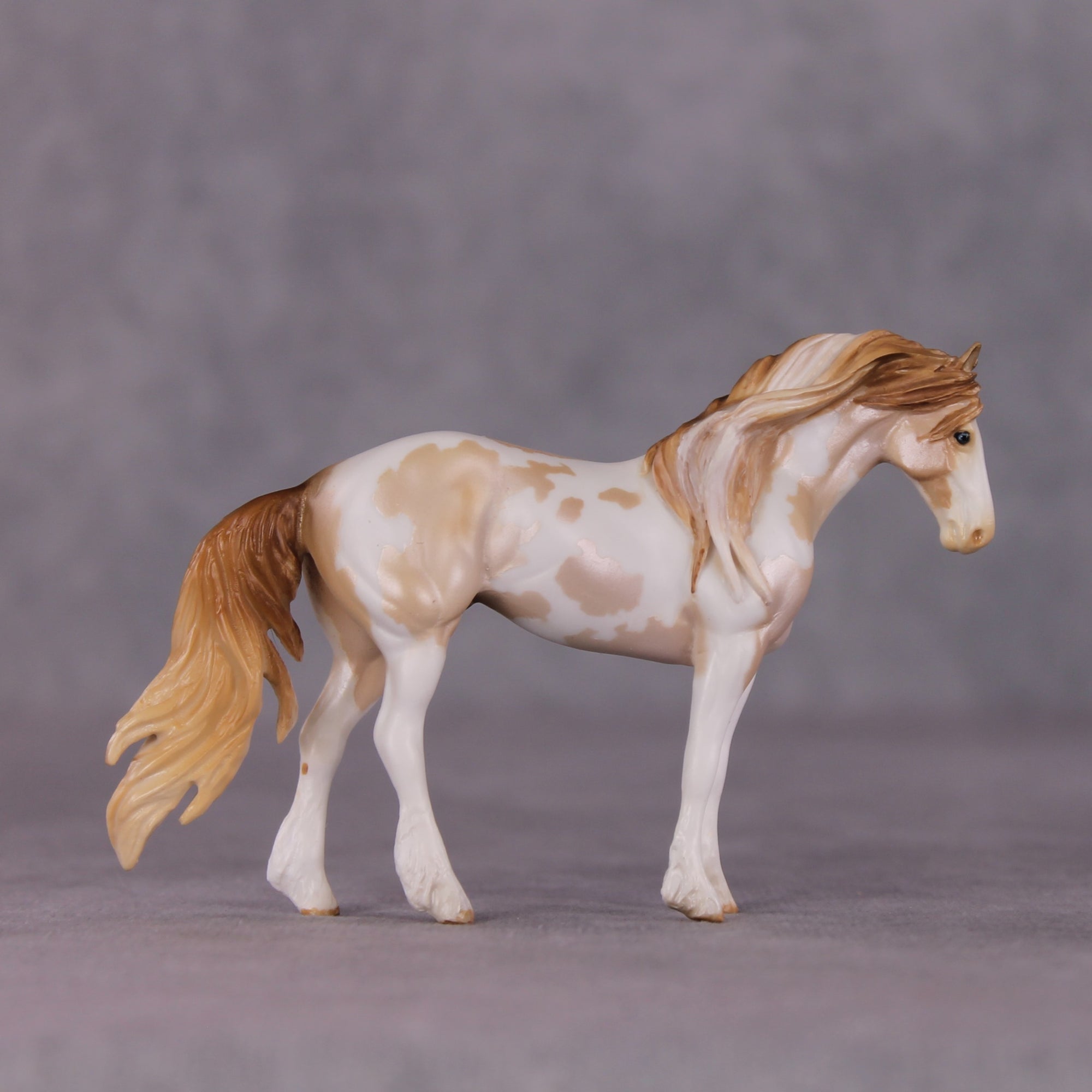 "Ornamentalist" OOAK EFCM Friesian Chip By Kristen Cermele - April GemStones Series