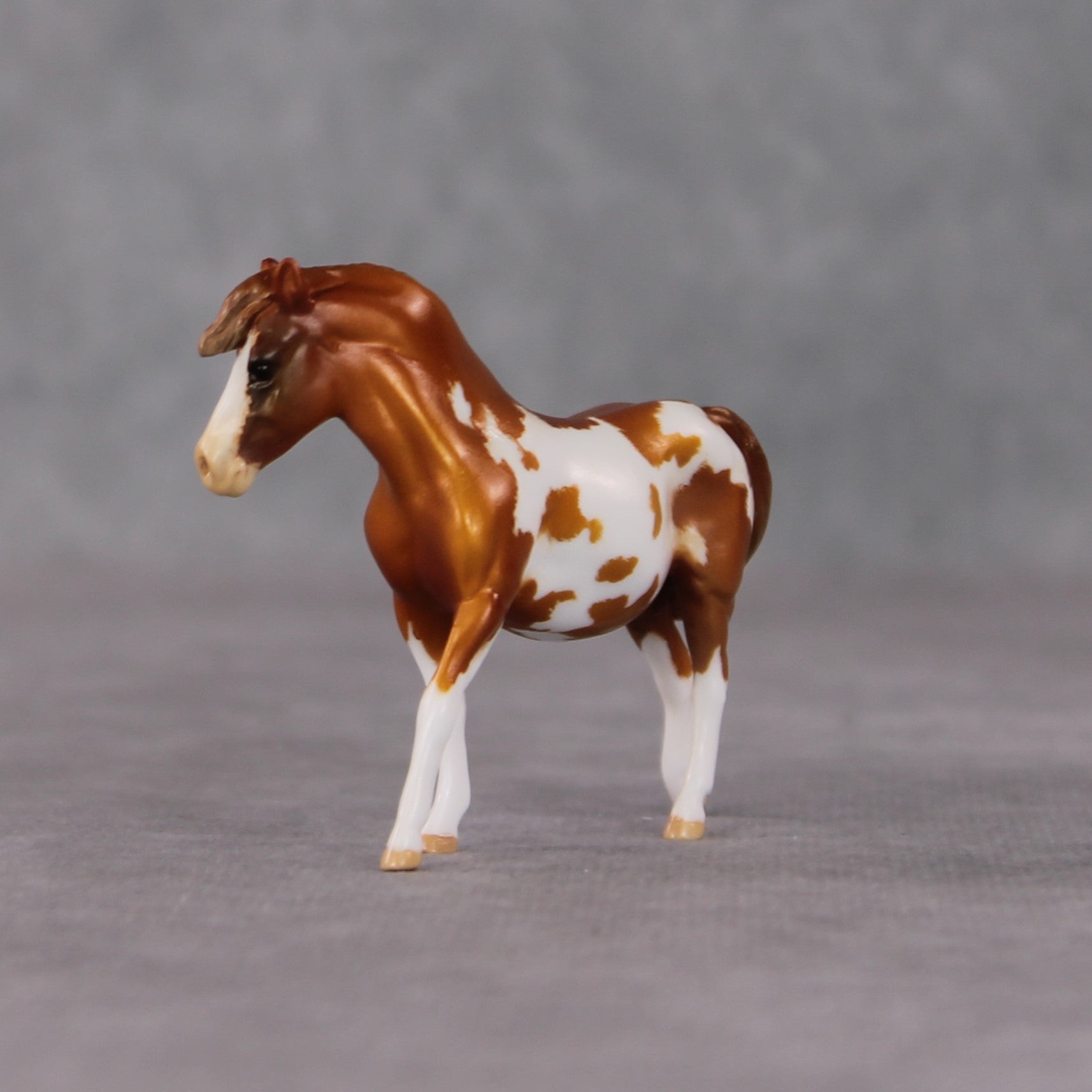 "Surprise Raisin" OOAK Custom Chestnut Overo Pony Chip By Kristin Cermele - Gemstone Series