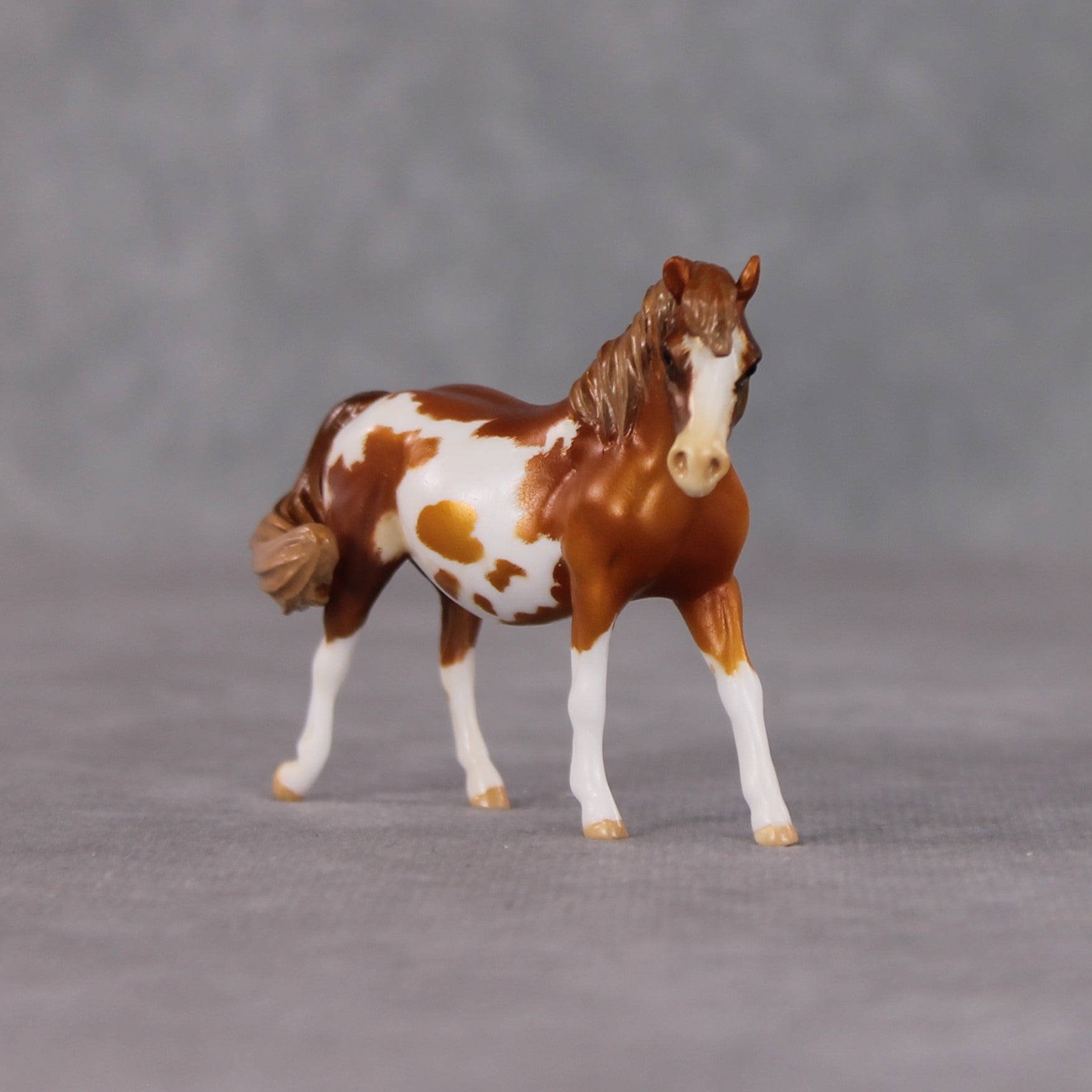 "Surprise Raisin" OOAK Custom Chestnut Overo Pony Chip By Kristin Cermele - Gemstone Series