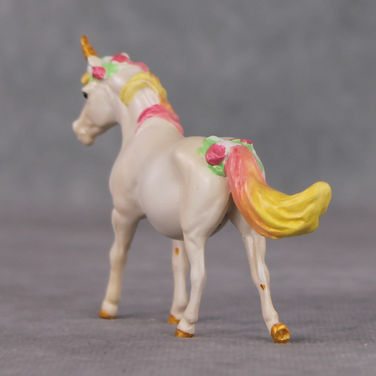 "Este" OOAK Custom Cream Pearl Unicorn Pony Chip By Kristin Cermele - Gemstone Series
