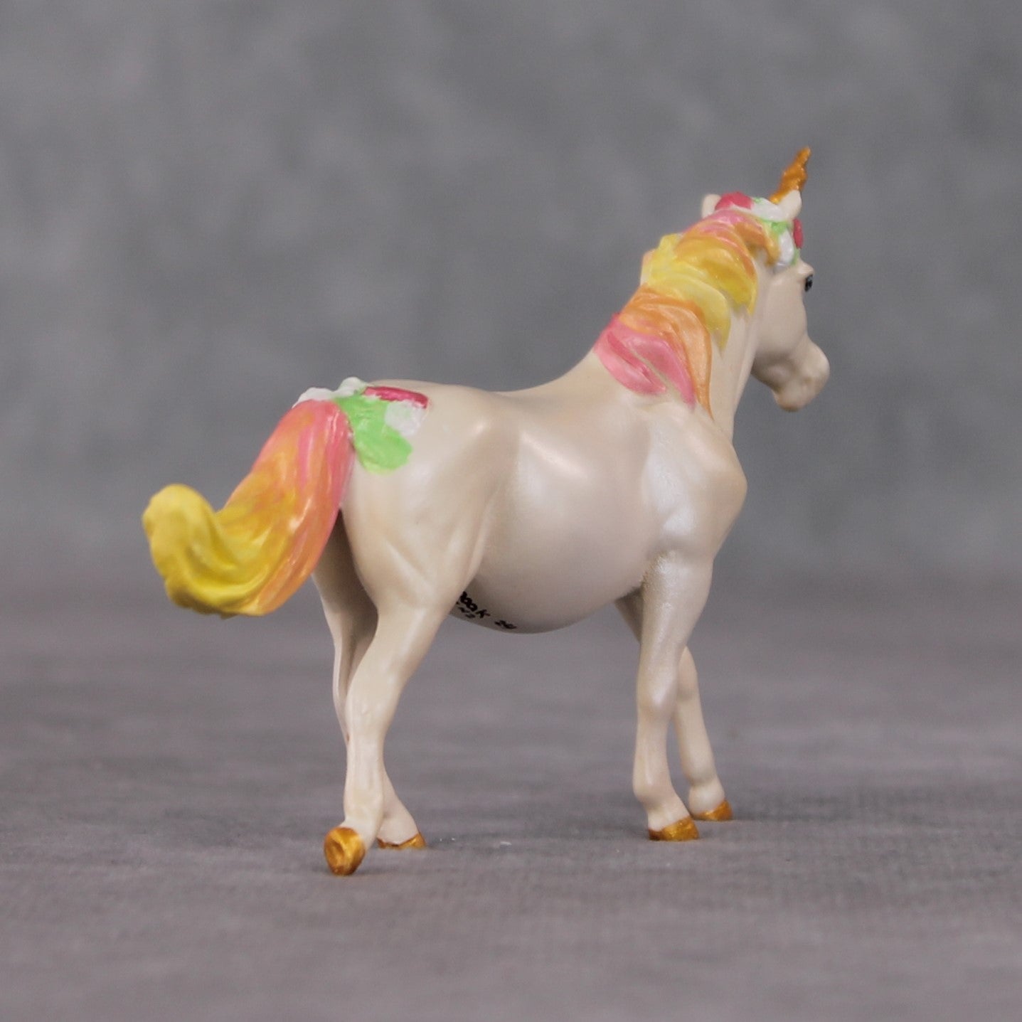 "Este" OOAK Custom Cream Pearl Unicorn Pony Chip By Kristin Cermele - Gemstone Series