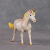 Este OOAK Custom Cream Pearl Unicorn Pony Chip By Kristin Cermele - Gemstone Series