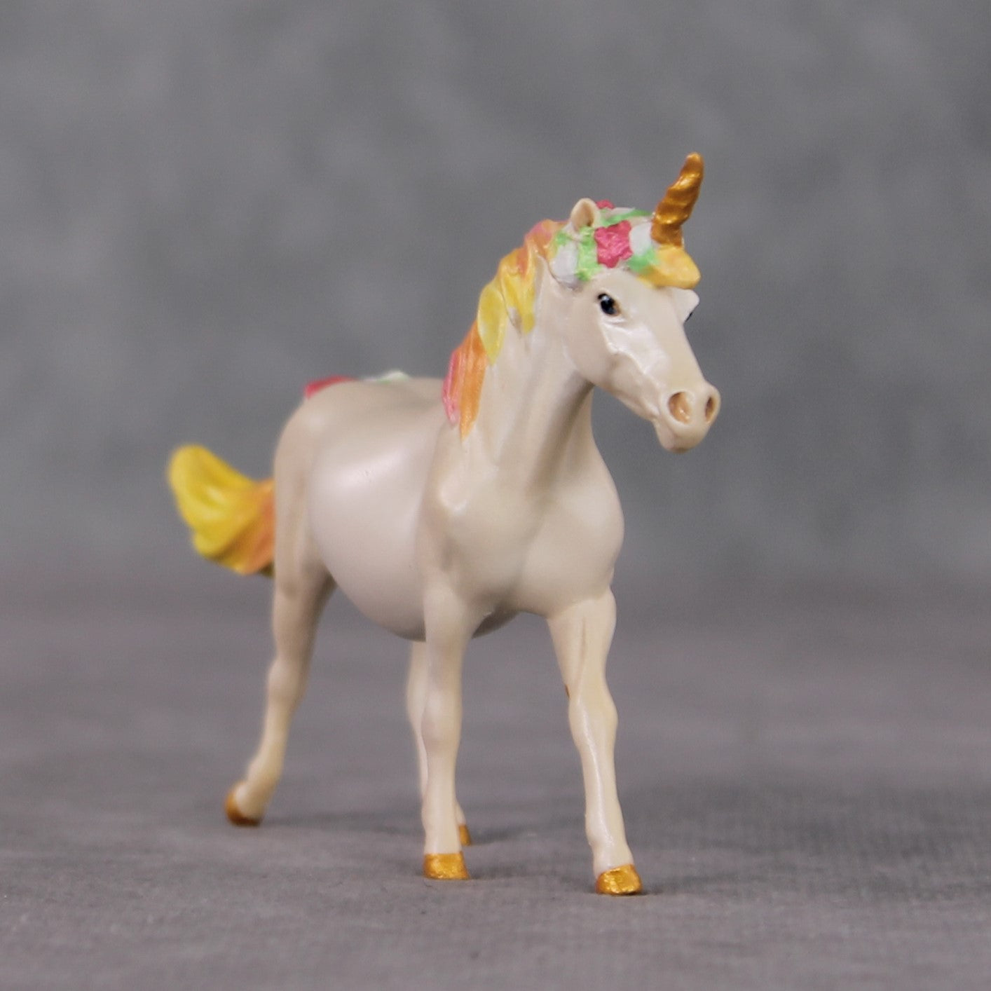 "Este" OOAK Custom Cream Pearl Unicorn Pony Chip By Kristin Cermele - Gemstone Series