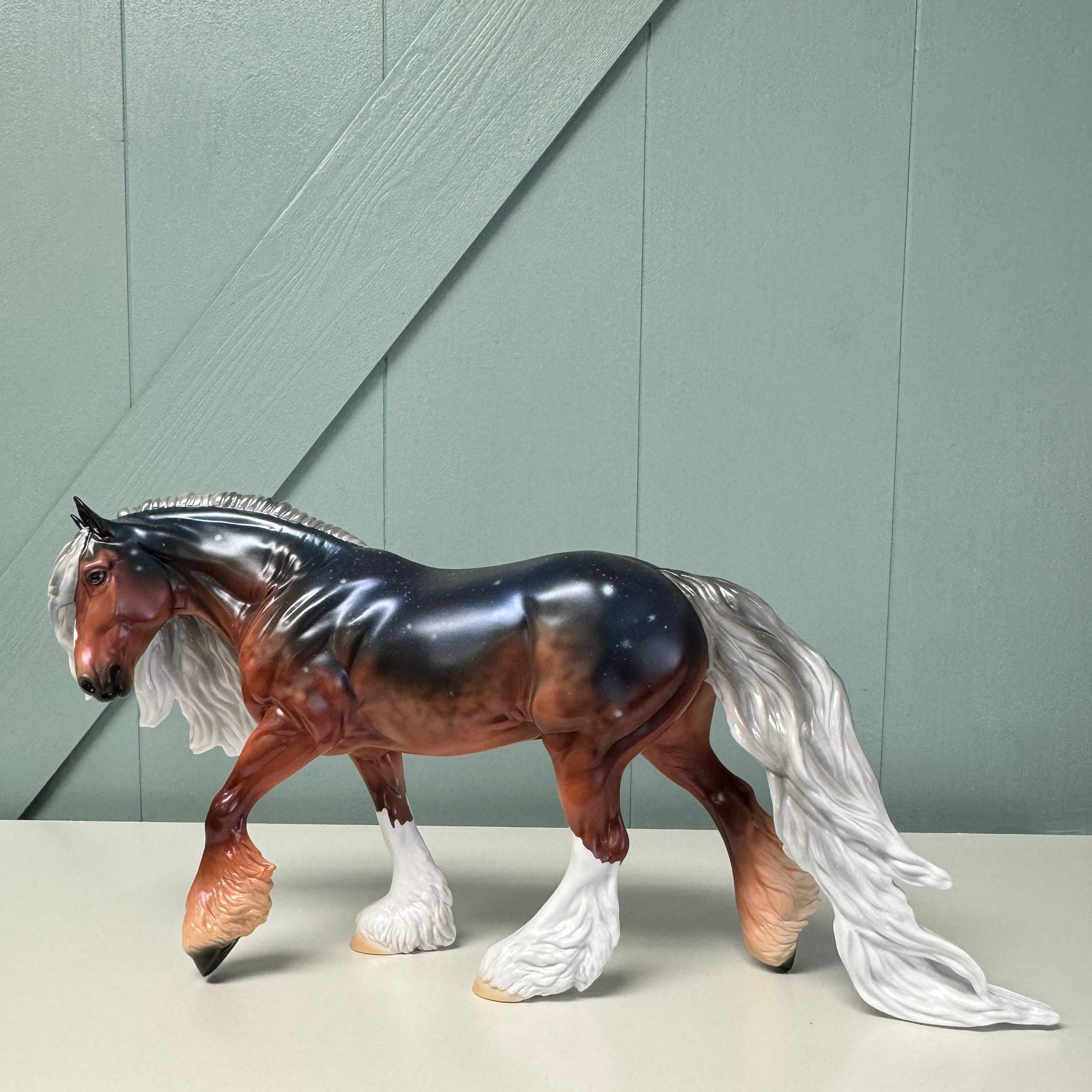 Seventh Birthday - OOAK Housed Within the Heart Series LE-15 Run Deco Irish Cob By Ellen Robbins EQ24 Based on Art of the Horse Literature Submission By Erin Verscheure