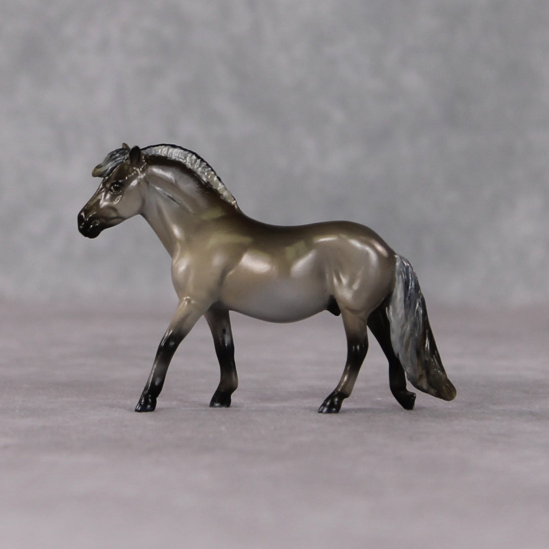 "Farikal" OOAK Custom Grulla Pony Chip By Kristen Cermele - Gemstone Series