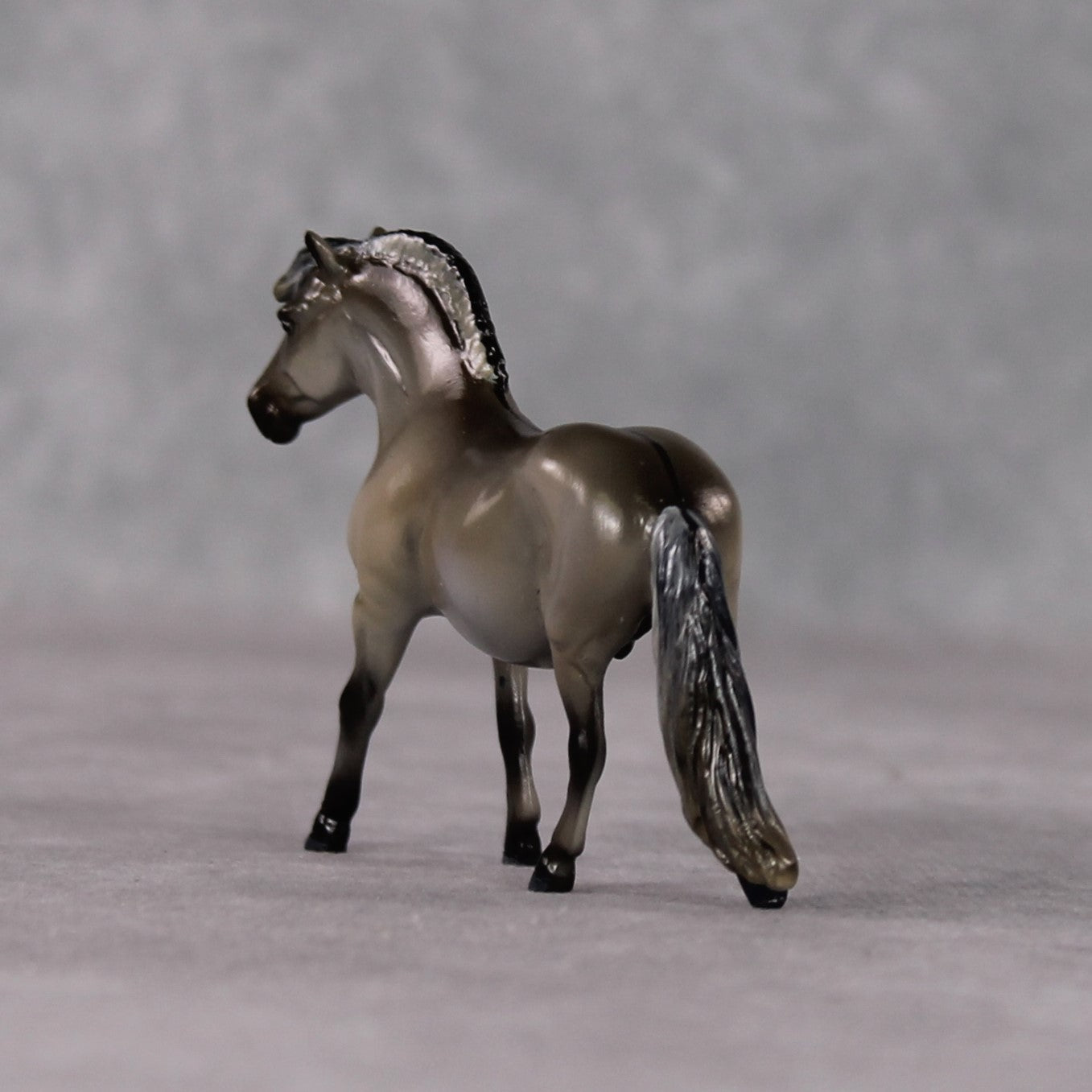 "Farikal" OOAK Custom Grulla Pony Chip By Kristin Cermele - Gemstone Series