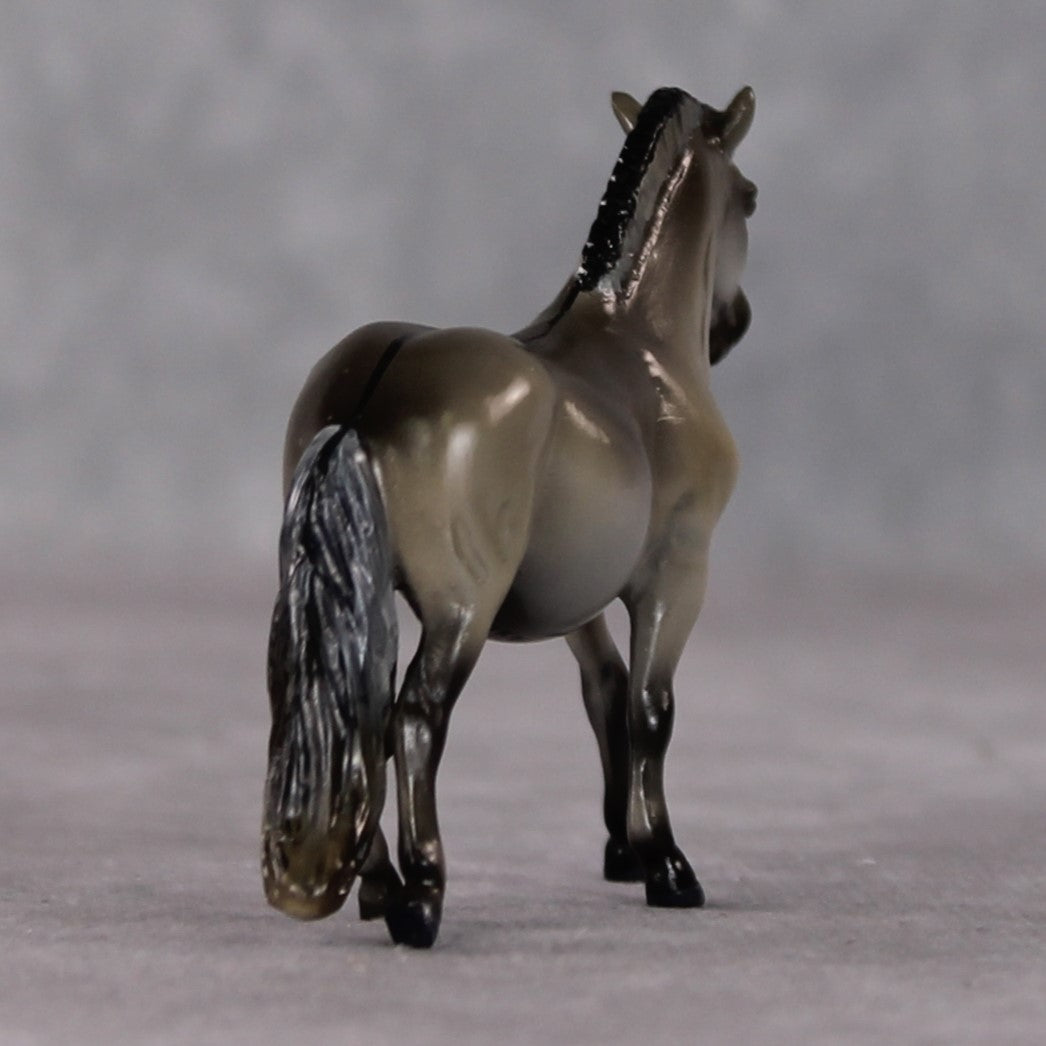 "Farikal" OOAK Custom Grulla Pony Chip By Kristen Cermele - Gemstone Series