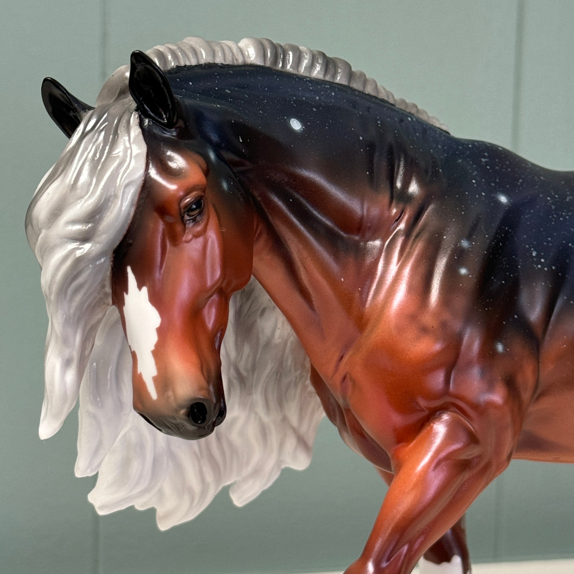 Seventh Birthday - OOAK Housed Within the Heart Series LE-15 Run Deco Irish Cob By Ellen Robbins EQ24 Based on Art of the Horse Literature Submission By Erin Verscheure