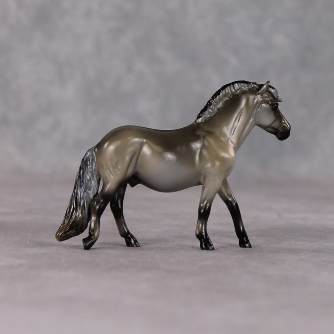 "Farikal" OOAK Custom Grulla Pony Chip By Kristen Cermele - Gemstone Series