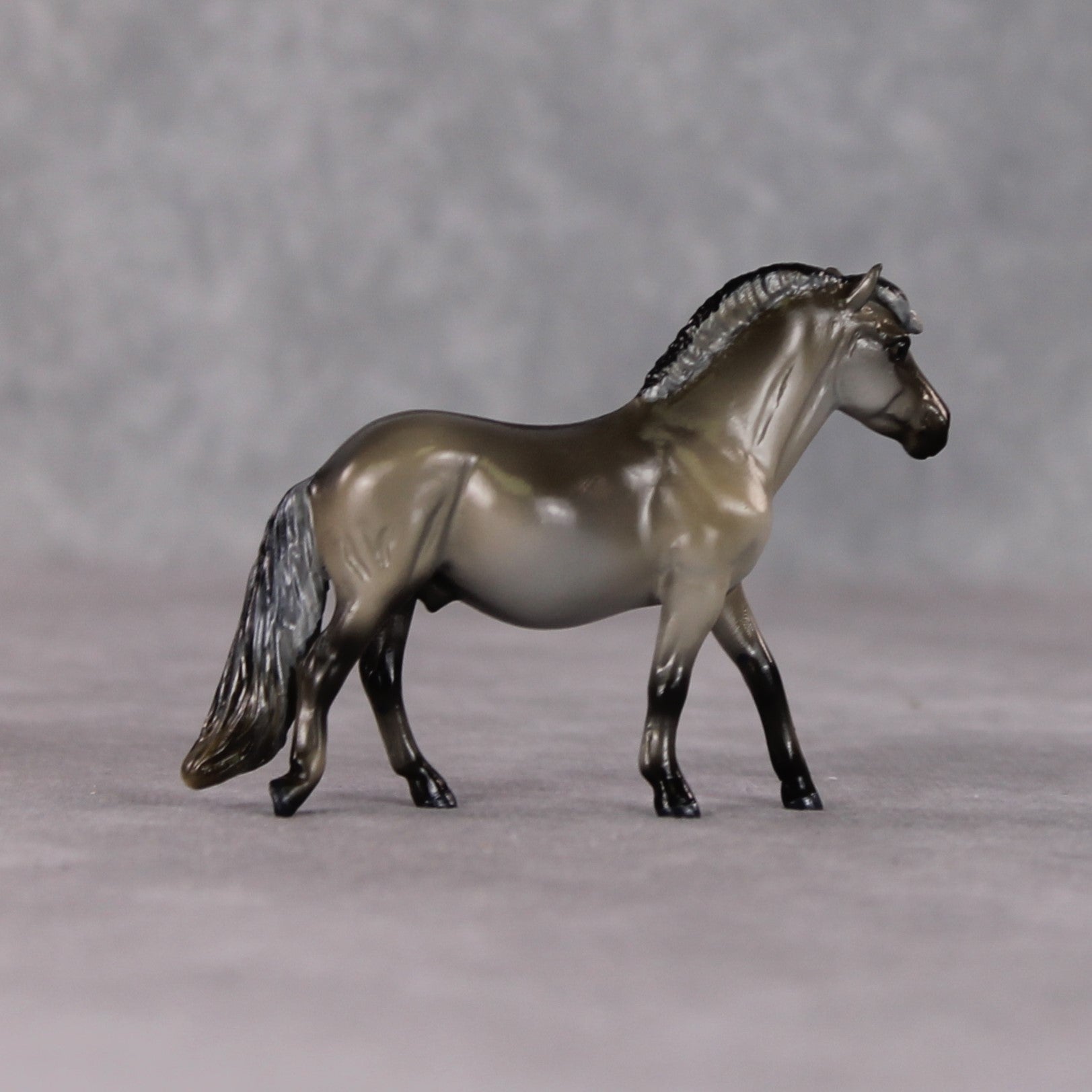 "Farikal" OOAK Custom Grulla Pony Chip By Kristin Cermele - Gemstone Series