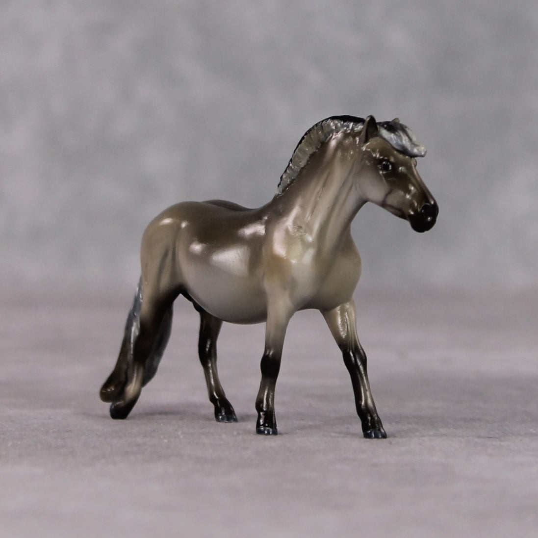 "Farikal" OOAK Custom Grulla Pony Chip By Kristen Cermele - Gemstone Series