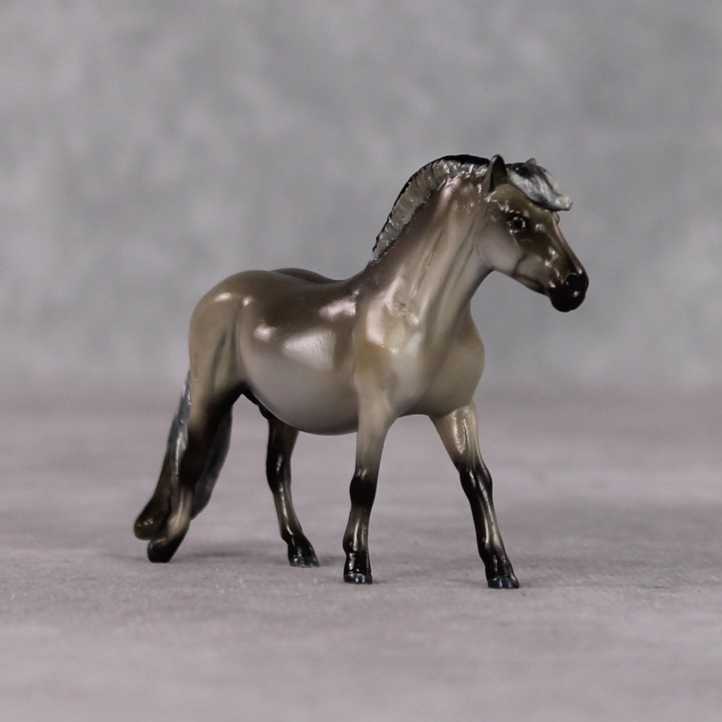 "Farikal" OOAK Custom Grulla Pony Chip By Kristin Cermele - Gemstone Series