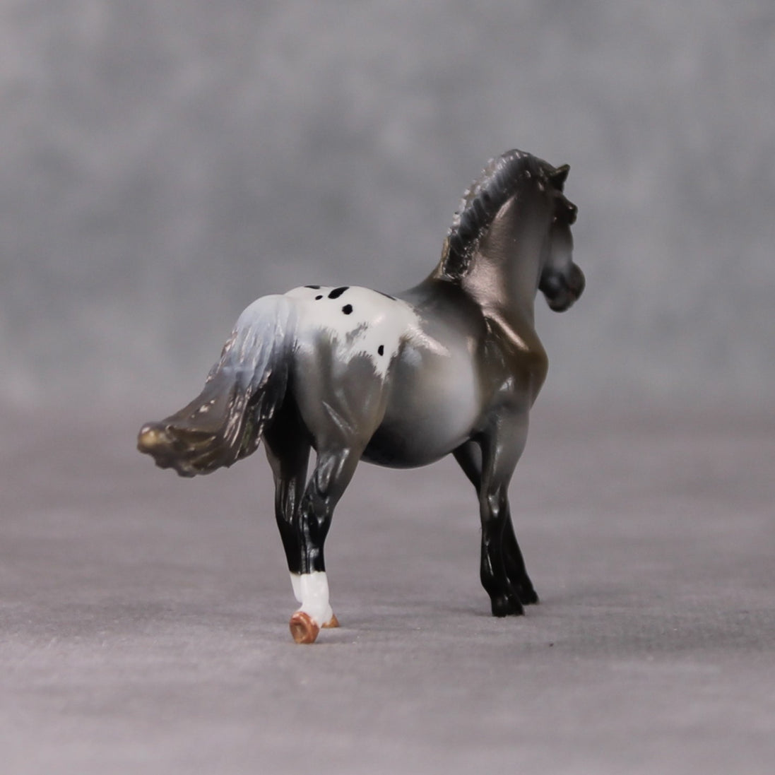 "Linguini" OOAK Custom Roan Blanket Appy Pony Chip By Kristen Cermele - Gemstone Series