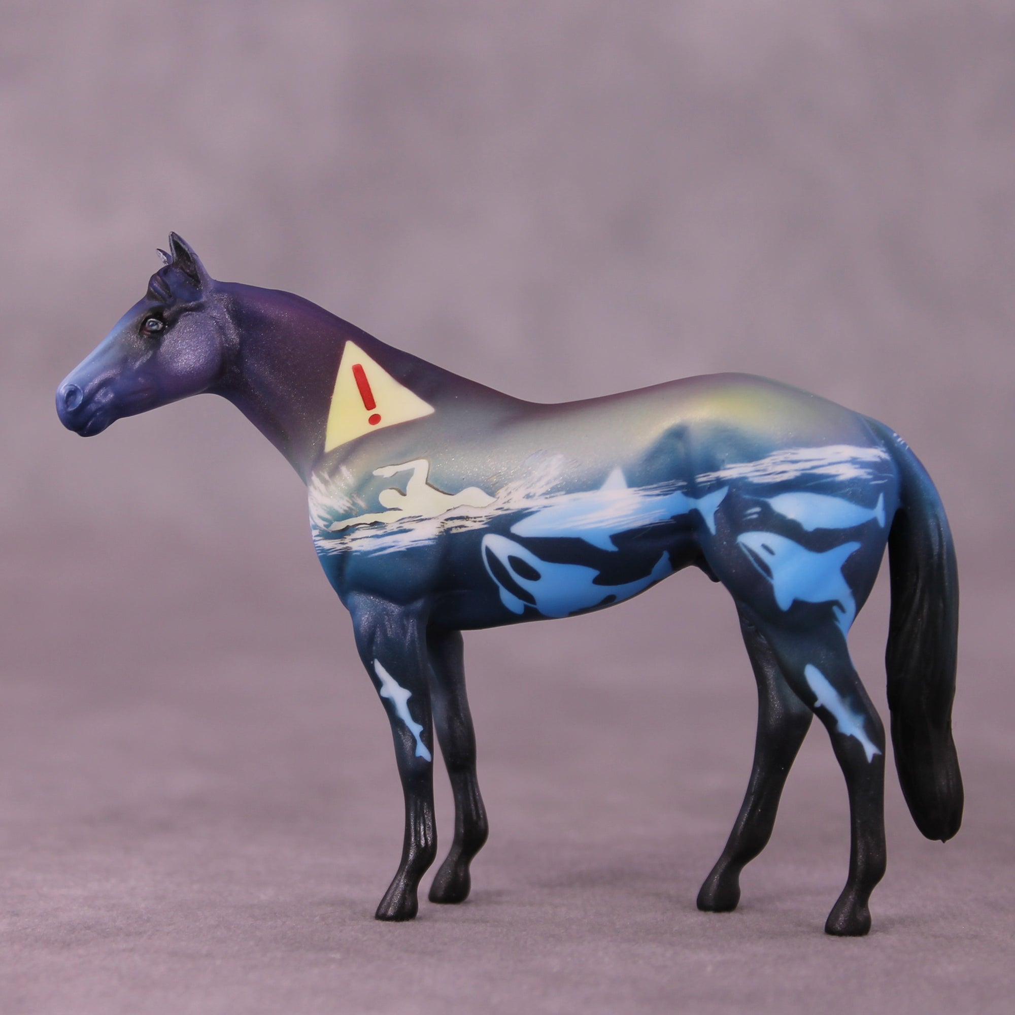 Killer Whale OOAK Stock Horse Chip by Kike Duarte SCD25