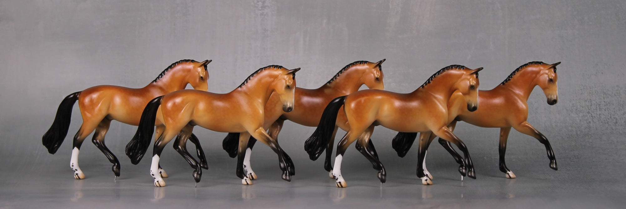 SAMPLE Toffee Apple Two Step - LE-5 Event Run Bay with Chrome Custom Warmblood Chip By Ellen Robbins LHS24 Run