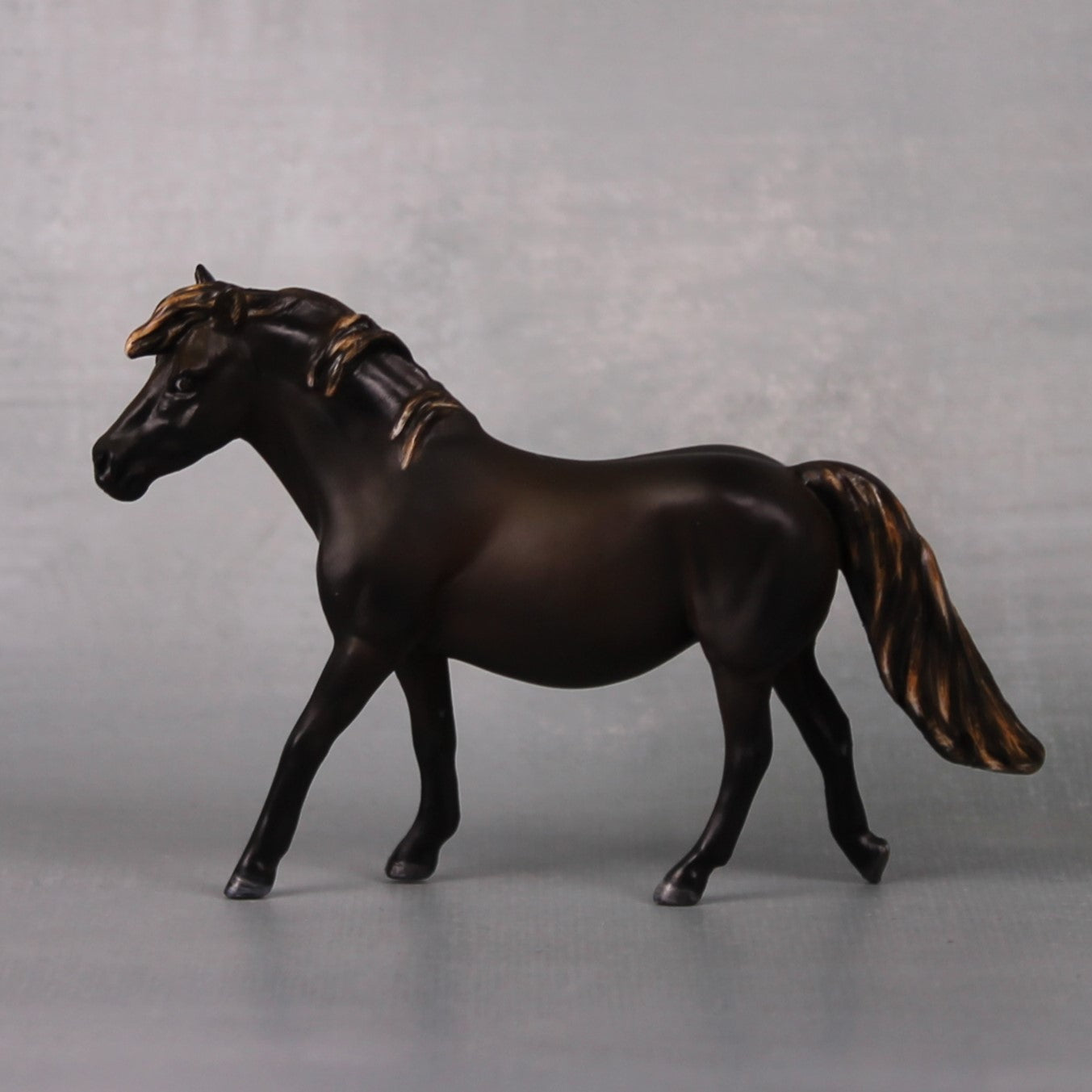 Chip Off The Ole Black OOAK Black Pony Chip  By Maggie Jenner-Bennett LHS24 MHP